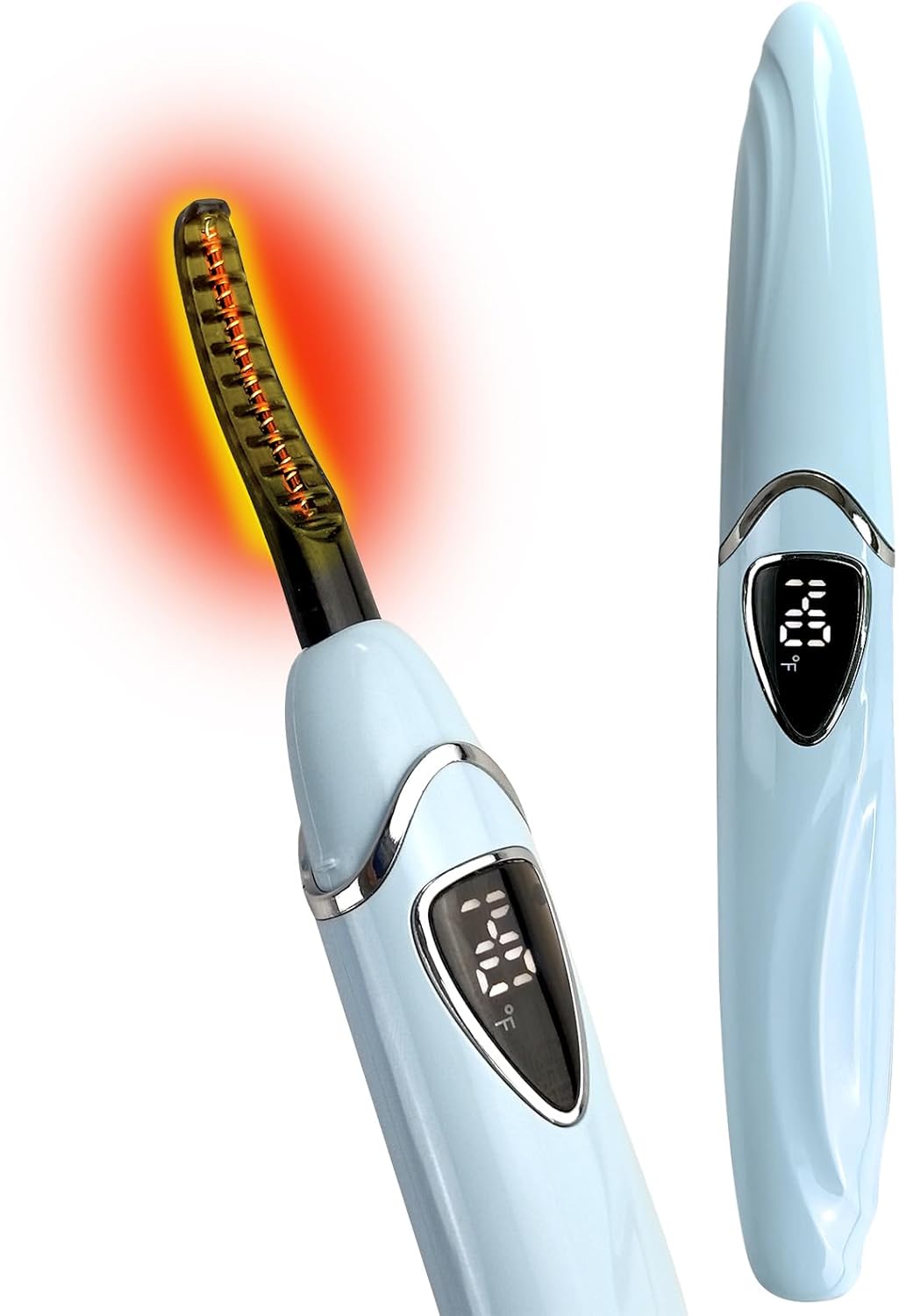 S600 Heated Eyelash Curler - Lash Curler Heated with Accurate Temperature Control, Intelligent Auto Power Off for Natural Makeup & Long-Lasting Curls | Heated Lash Curler (Blue+Silver)