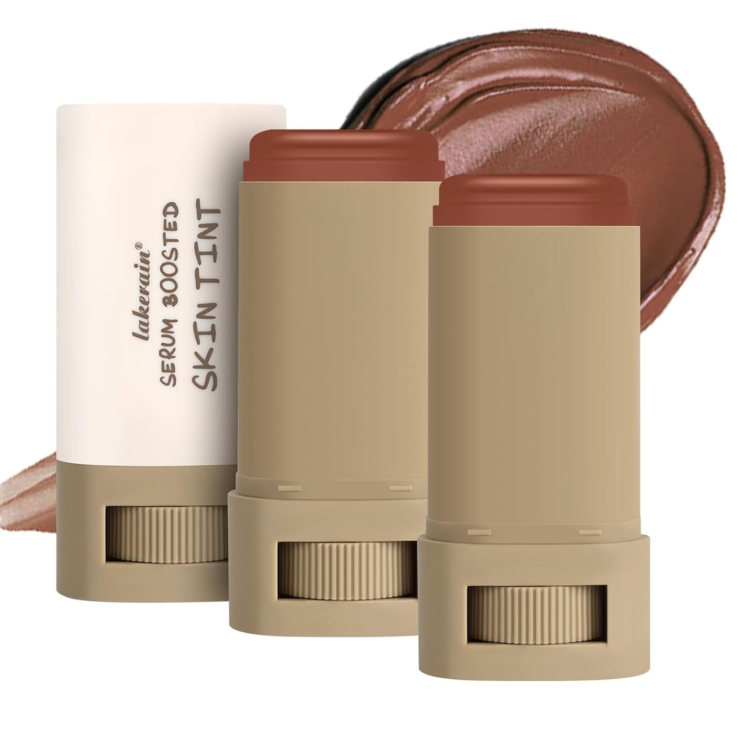 2PCS Foundation Stick Beauty Balm Serum Boosted Skin Tint, Solid Tinted Moisturizing Serum Contour Stick, Natural Fit, Moisturizing ＆ Concealing Foundation Sticks (#02)