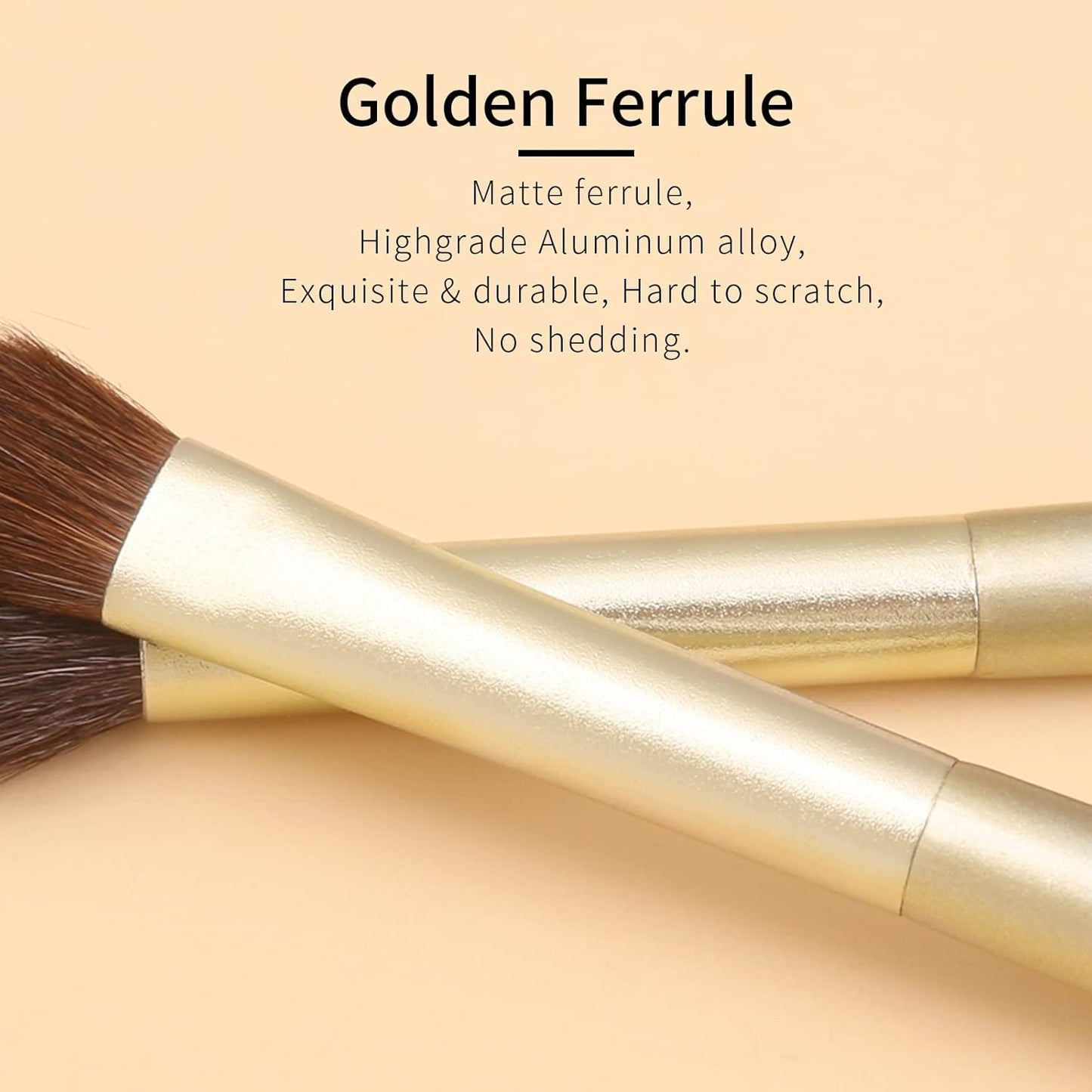 Natural Goat Hair Eye Shadow Brush Set, Pony Hair Eyeshadow Brushes Set, Small Nose Contour Brush, Angled Eyeshadow Brush, Eyeshadow Blending Brush, Eye Makeup Brushes Set Professional - E200