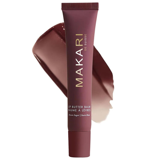 Makari Brown Sugar Lip Butter Balm, Ultra-Nourishing Moisturizer for Dry, Chapped Lips, Sweet Brown Sugar Flavor, Lightweight Non-Greasy Formula for Daily Hydration, All Skin Types, 0.5 oz