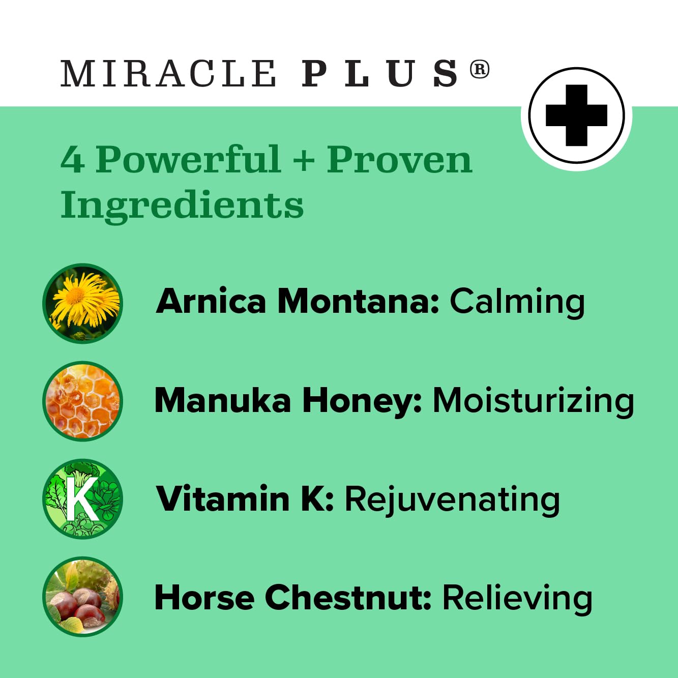 Miracle Plus Natural Arnica Bruise Body Gel | Arnica Montana Lotion For Thin Skin Bruising And Swelling After Surgery | Extra Strength Vitamin K Cream | Skin Care Ointment For Bruises, 2-Pack