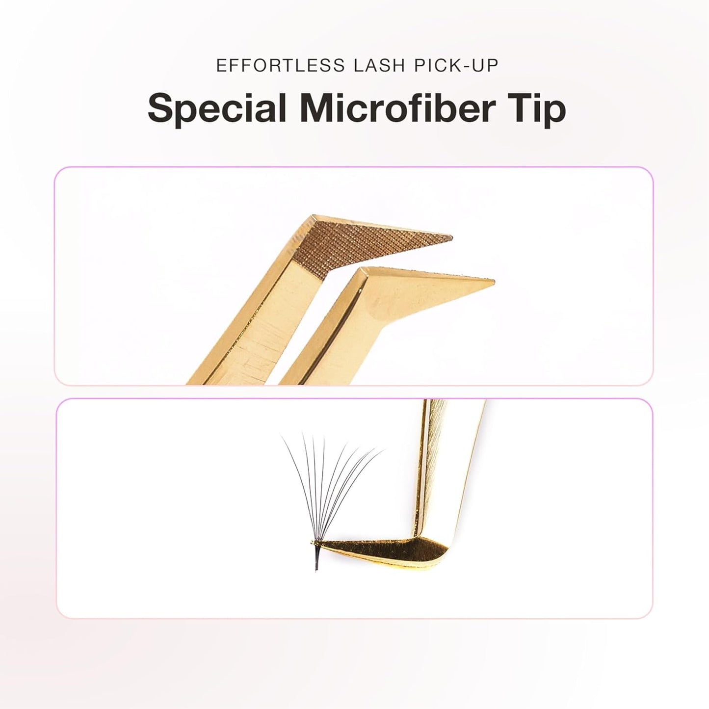 Curacoro Lash Tweezer - Professional & Precision Fiber Tip Grip Lash Tweezers for Eyelash Extensions, Multi Shapes & Purposes Tweezers for Volume, Isolation & Classic Lashes (Silver, Lashy and Classy)