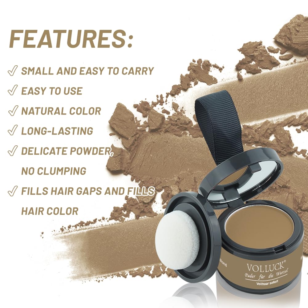 Root Touch Up Hair Powder, Instantly Gray Hair Root Cover Up Hairline Powder, Hair Concealer For Women and Men (A-Blonde, 2PC)