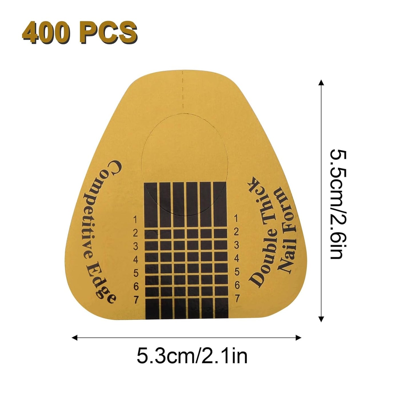 400 Pcs Nail Forms for Acrylic, Gold Horseshoe Nail Extension Stickers for Builder Gel and Poly Gel - Nail Art for Home, Salon