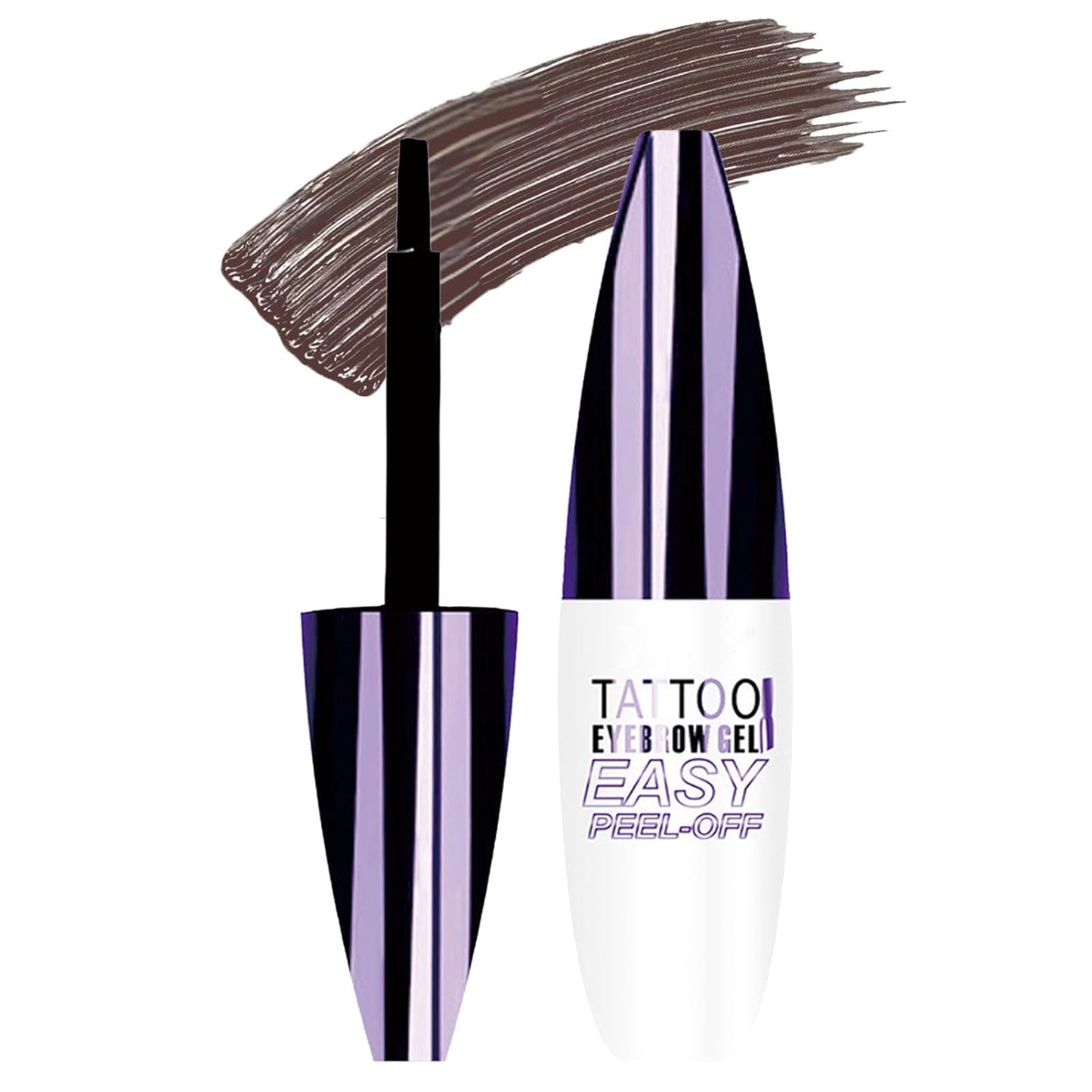 Tattoo Eyebrow Gel Easy Peel Off, Peel Off Eyebrow Tint, Easy Peel off Eyebrow Gel, Peel Off Eyebrow Tint, Waterproof & Sweatproof for All Skin Types (#3 Dark Brown)