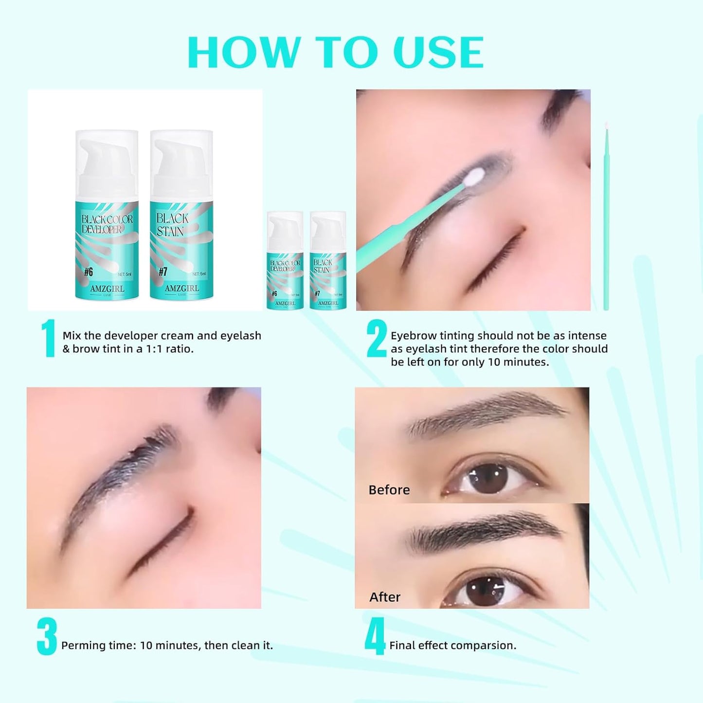 Lash Lift, Eyelash Perm Kit & Black Brow Lamination Kit, Natural Eyelash Curling Lash Extension Set, Lash Perm Kit Detailed Instruction and Complete Tools Achieve Salon-Quality