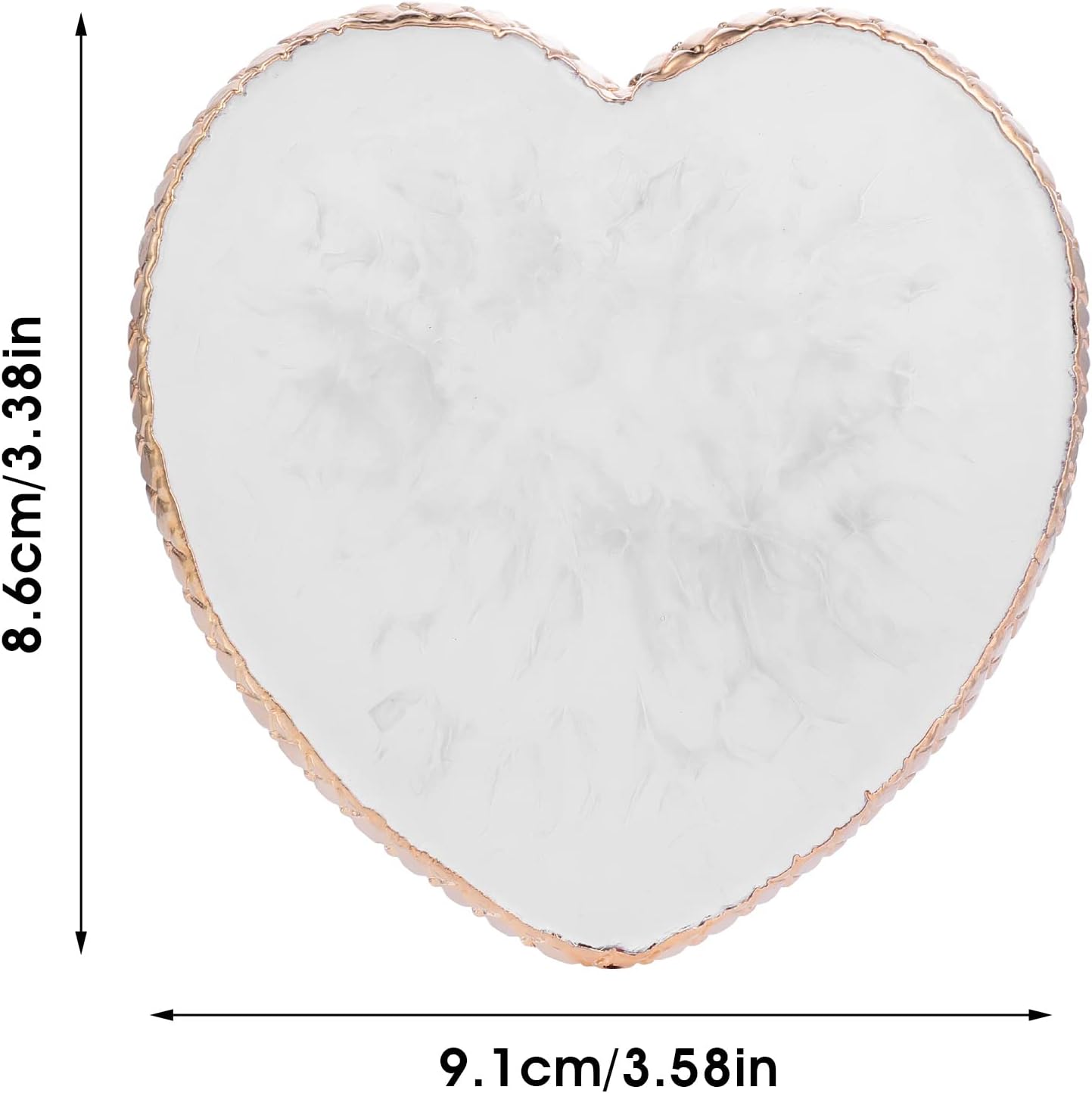 Resin Nail Art Palette Nail Mixing Palette Polish Color Mixing Plate Golden Edge Nail Holder Display Board Heart Shape Cosmetic Mixing Tools