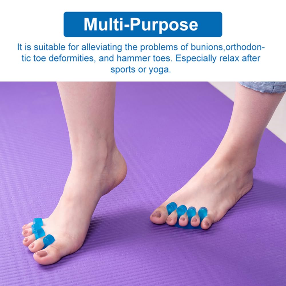 Toe Separators for Bunion Pedicure, Gel Material Toenail Dividers, Repeatable & Washable Toe Spacers for Nail Polish, Orthopedic Bunion Correction, Easy Finger & Toenail Polish Grooming Tools