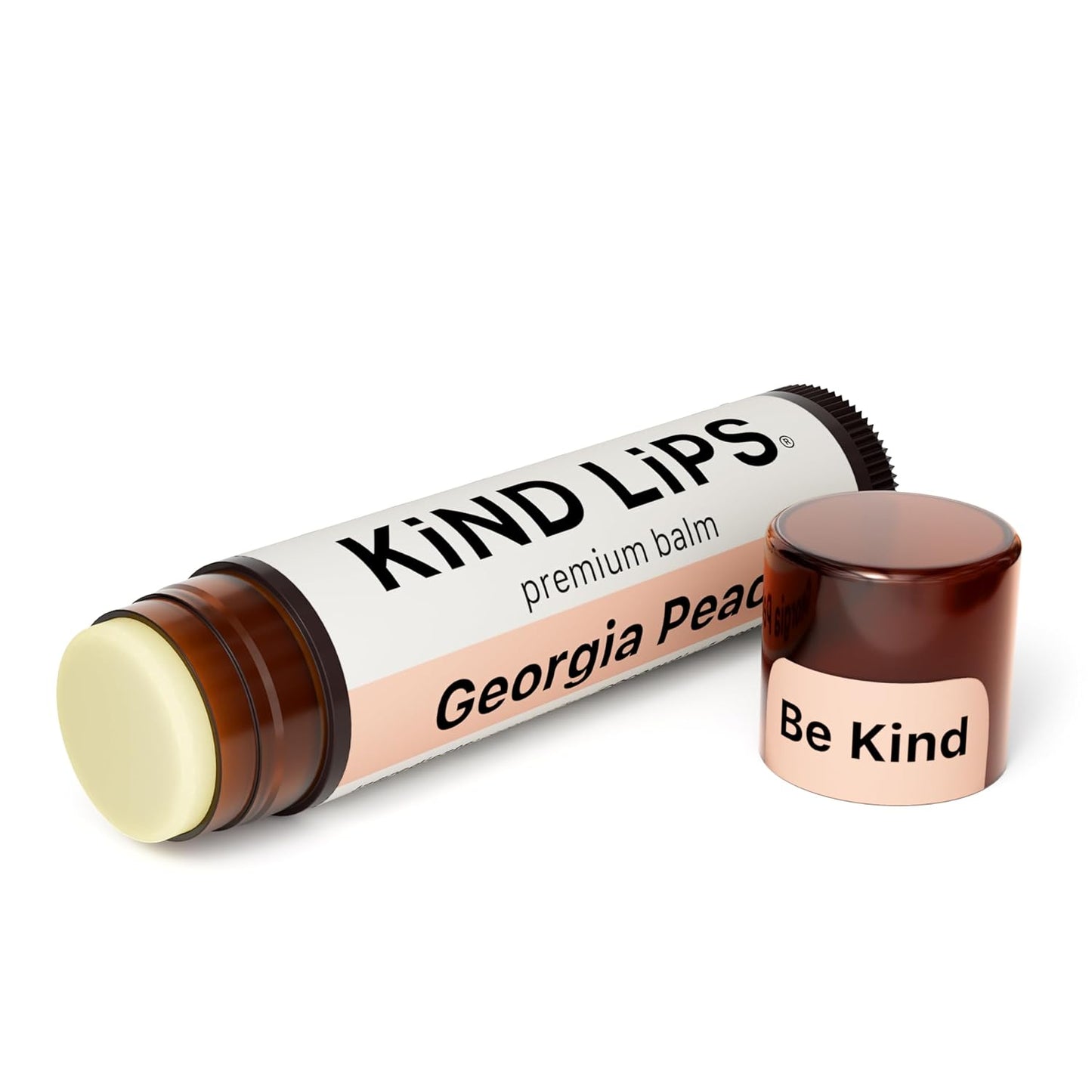 Georgia Peach Lip Balm – Natural Peach Lip Moisturizer with Organic Ingredients | Sweet Fruit-Flavored Hydrating Lip Care | Gluten & Grain Free | Kind Lips Single Tube