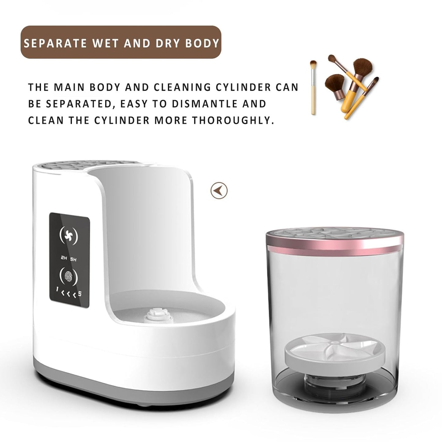 3 IN 1 Electric Makeup Brush Cleaner, Electric Cleaning and Quick Drying Makeup Brushes for Lazy Families, Automatic Makeup Brush Cleaning Tool with Drying Function for Makeup Brushes