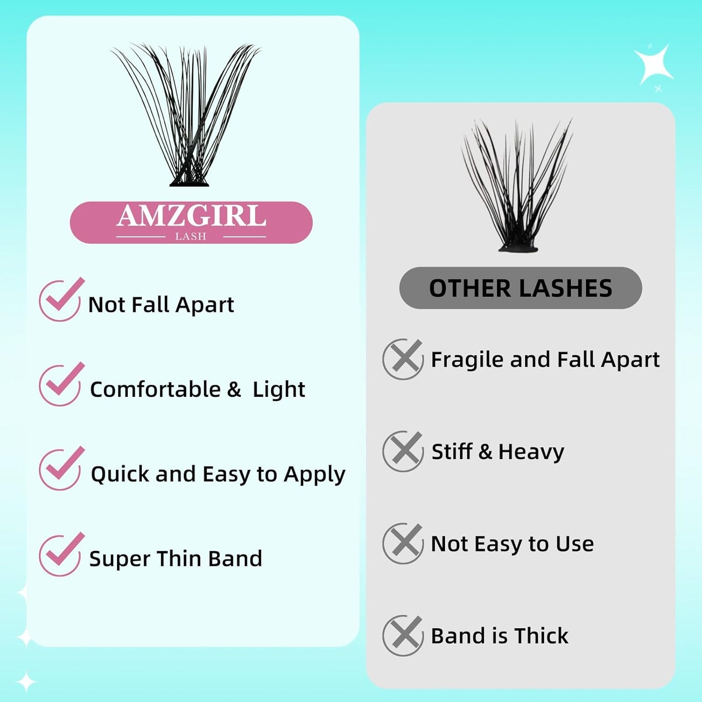 Lash Clusters Wispy 320PCS Eyelash Extension 30D Cluster Lashes Individual Lashes DIY Lash Extension Natural Look Cluster Eyelash Extensions Soft False Eyelashes at Home for Beginners(D-Mix9-16mm)