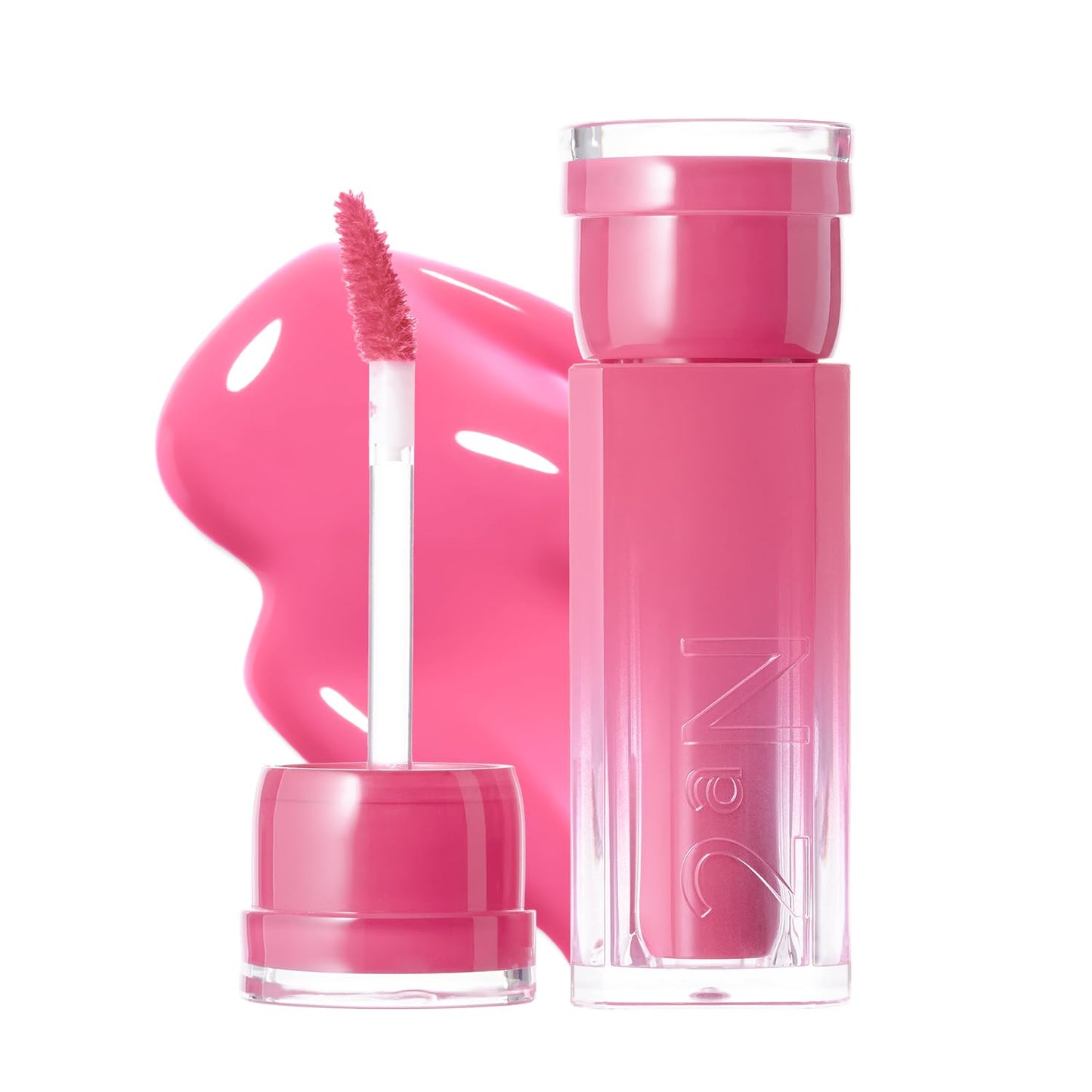 2aN Glaze Bouncing Tint – Lightweight, Moisturizing Lip Tint with High-Shine Finish, Smooth, Light Plumping, Comfortable Wear, Korean Makeup (Berry Shower, 0.16 oz)