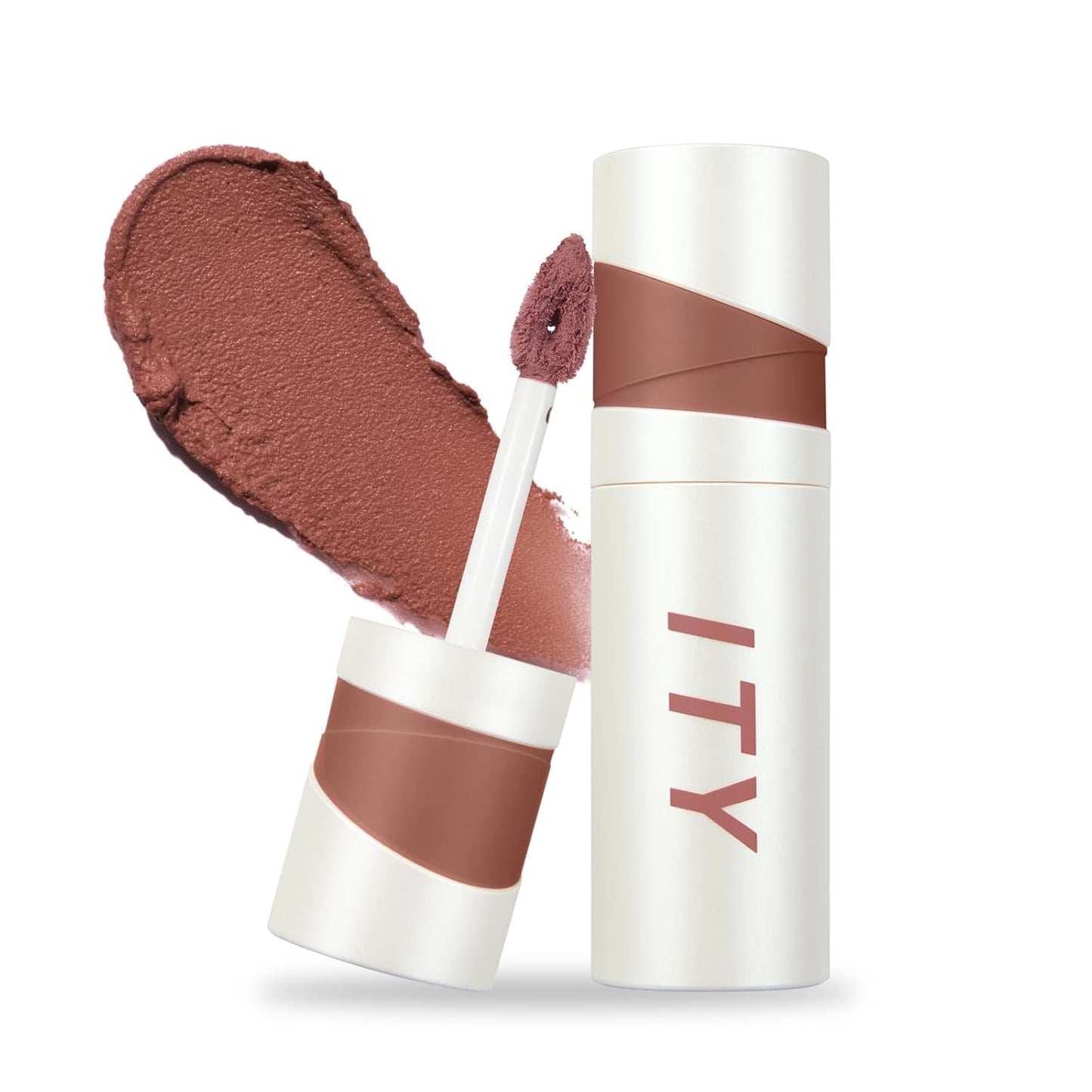 ITY Velvet Matte Finish Lip Stain-Mousse Textured Lip Clay, Nude Shade, Conceals Lip Lines, Rich Pigment Lip Tint Lipsticks, 0.14 oz (4g) in Berrylicious