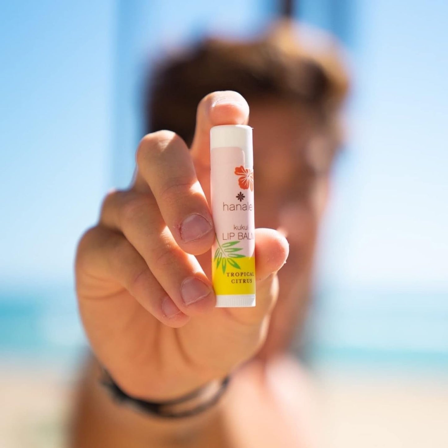 Hanalei Tropical Citrus Lip Balm & Moisturizer – Natural Kukui Oil & Beeswax for Hydrated, Soothed, Soft Lips – Heals Dry, Chapped, Cracked Skin – Long-Lasting Travel-Friendly Lip Care – Tropical
