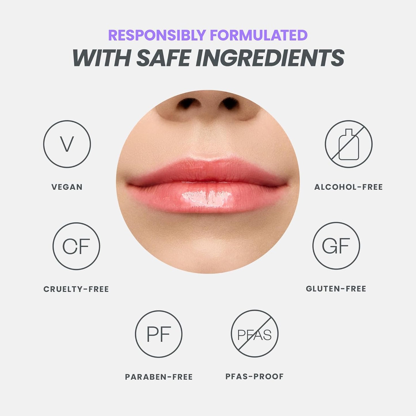 Wonderskin Lip Oil Rehab Serum - Tinted Lip Oil for Women, Hydrating, Moisturizing, and Non-Sticky Bright Red Tint Serum for Dry Lips (Flirt)