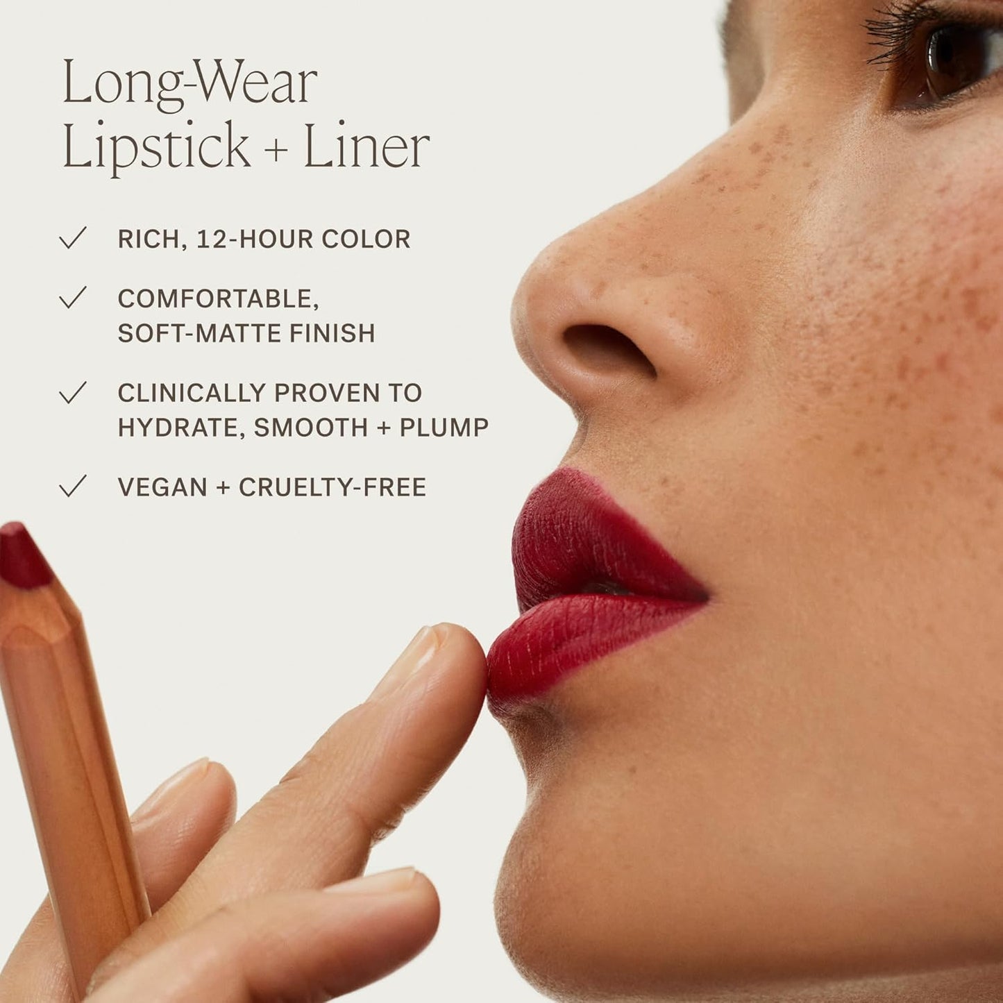 ILIA - Lip Sketch Hydrating Crayon | Hydrate, Plump, Smooth, Strengthen | Long Lasting up to 12-Hours, Bleed-Resistant, Soft-Matte | Barrier-Building, Non-Toxic, Cruelty-Free (Pampas)