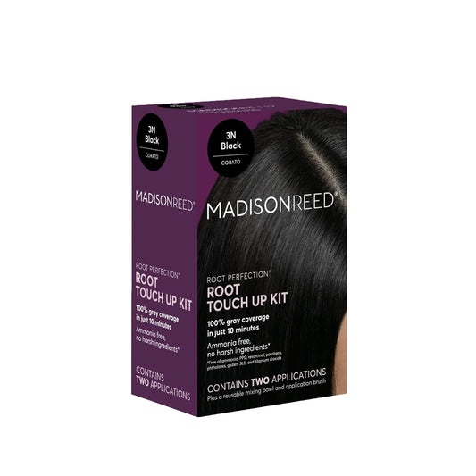 Madison Reed Root Perfection Permanent Root Touch Up, Black 3N Corato, 10 Minutes for 100% Gray Root Coverage, Ammonia-Free Hair Dye, Two Applications
