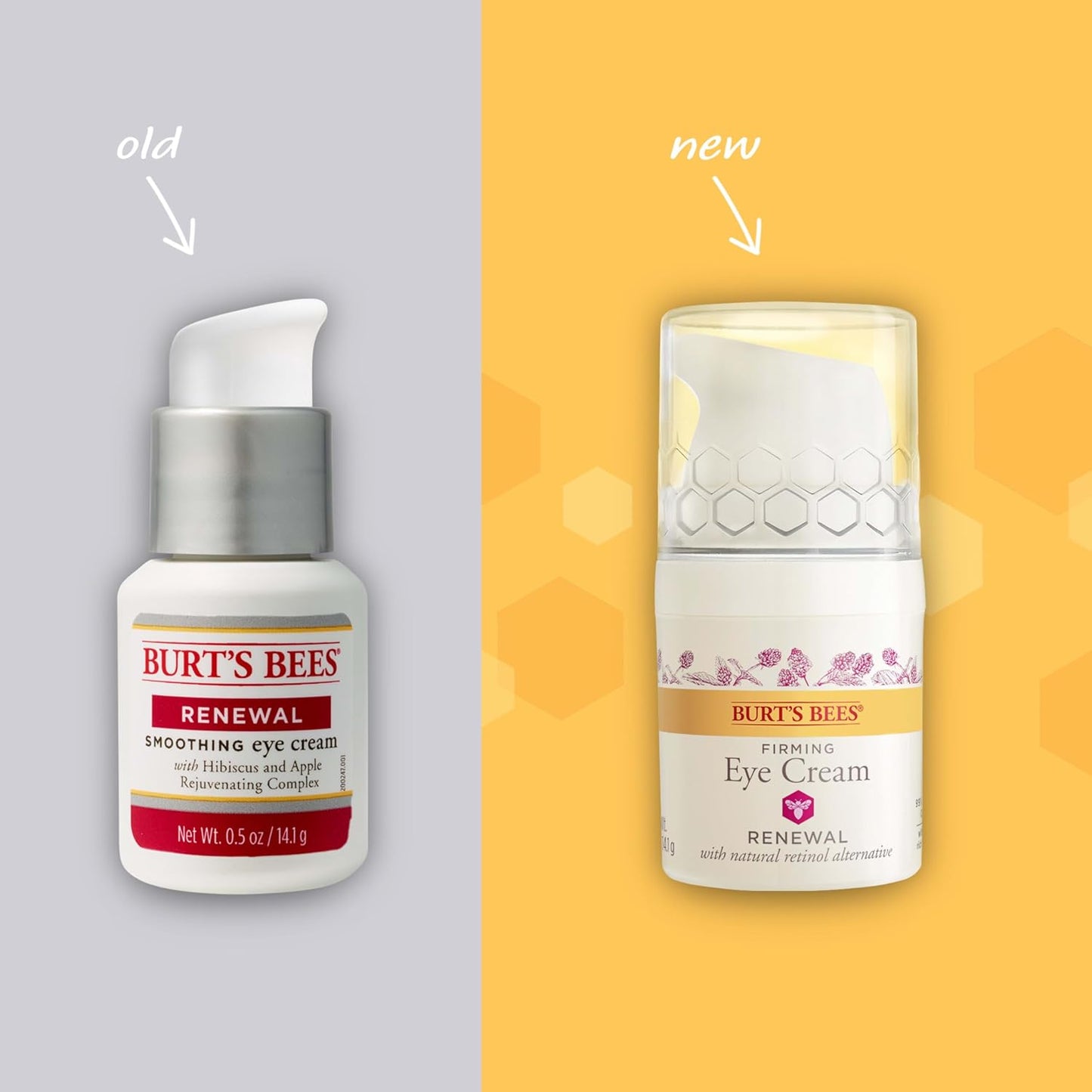 Burt's Bees Renewal Firming Eye Cream With Natural Retinol Alternative, Reduces Appearance of Lines, Wrinkles, Under-Eye Circles and Crow's Feet, 99 Percent Natural Origin Skin Care, 0.5 oz. Bottle