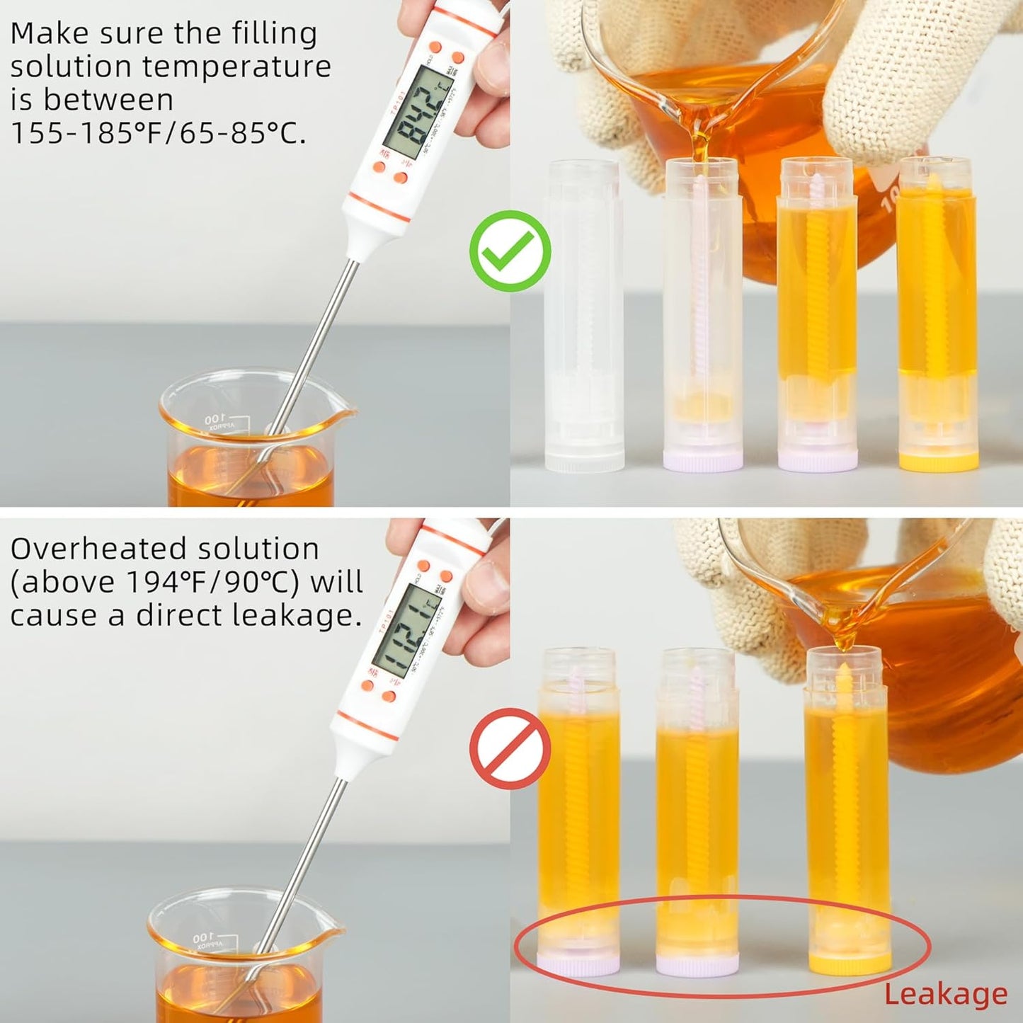 LotFancy Lip Balm Tubes Empty, 60PCS 5.5ml (3/16 Oz), Clear Lip Balm Container Tubes with Purple Caps, BPA Free & Leak Free, Refillable