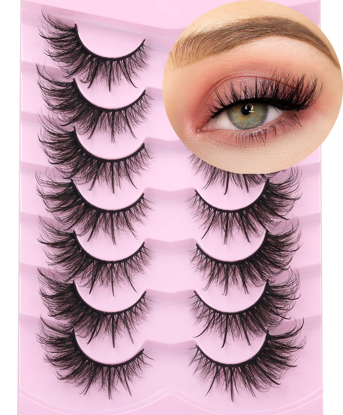 Fox Eye Lashes Wispy Faux Mink Lashes Volume Fairy Cat Eye Lashes That Look Like Extensions Spiky Fake Eyelashes Natural Look