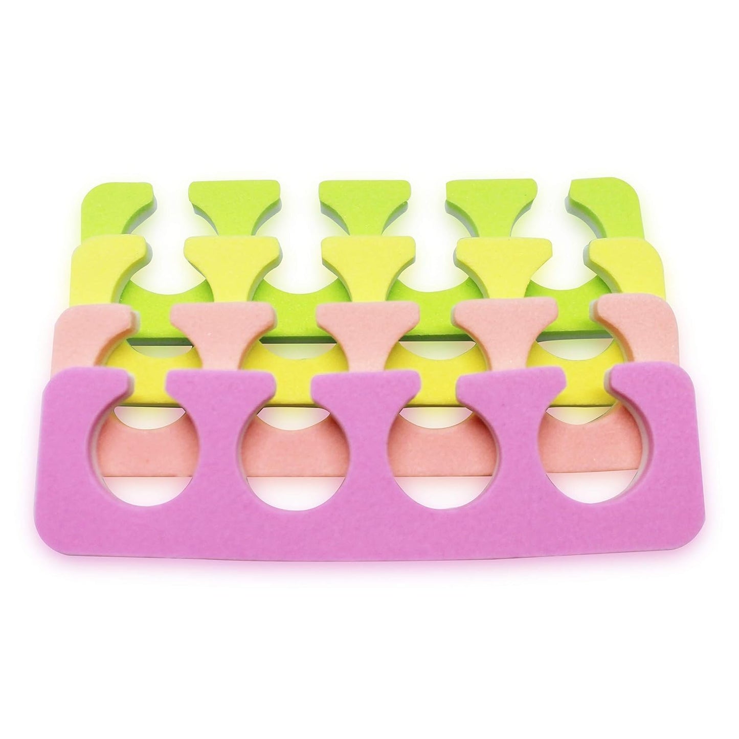 120 PCS Premium Pedicure Toe Separators - Soft & Durable Bulk Salon Pedicure Accessories - 4 Colors