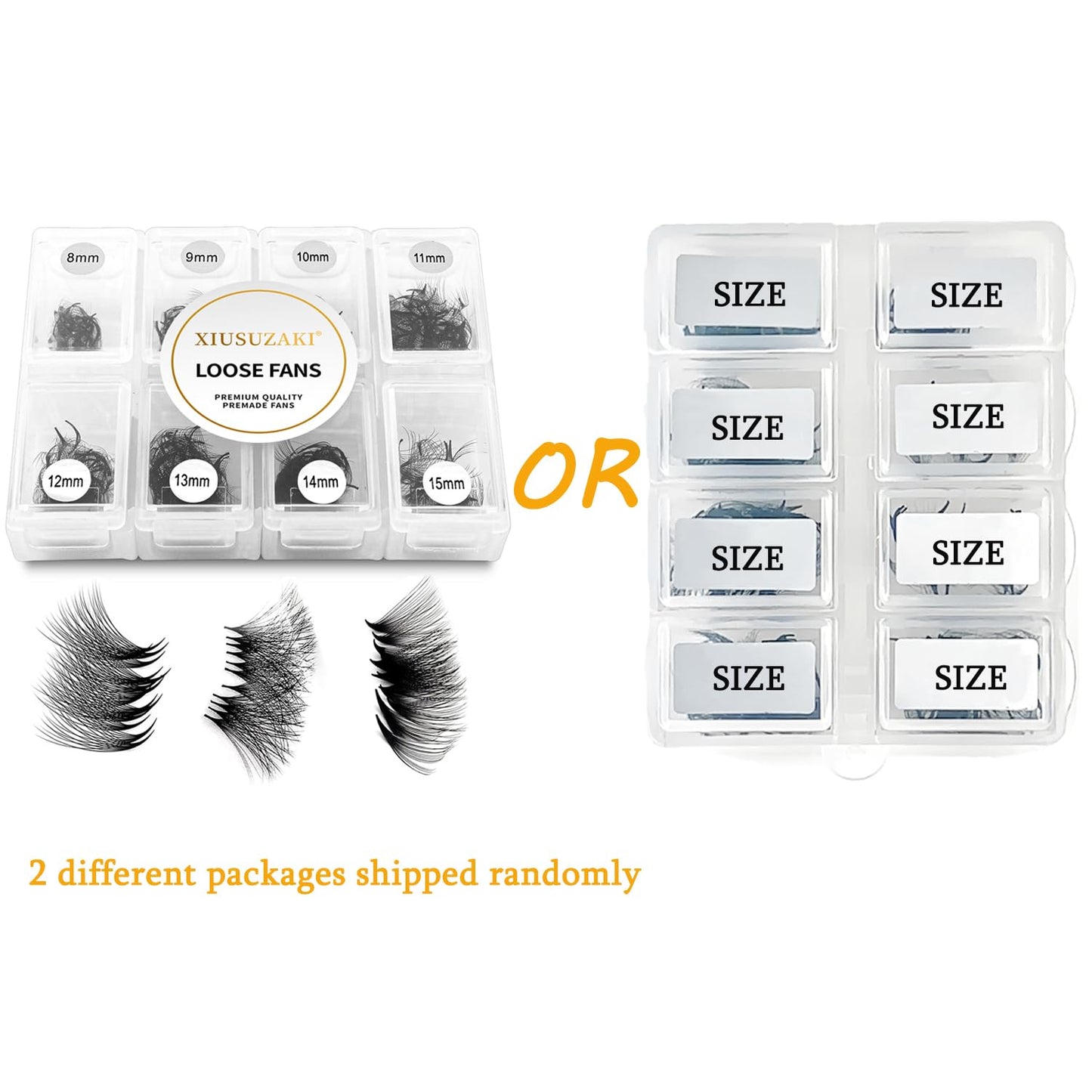 Premade Fans Eyelash Extensions 600 Fans 10D Volume Lash Extensions 0.05 Thickness Eyelash Extension C Curl Premade Lash Fans Mix 8-15mm Fluffy Soft Handmade Loose Fan(600Fans-10D-0.05-C,8-15mm)