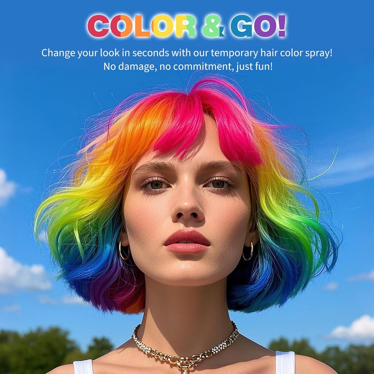 White Hair Spray,Hair Color Spray Dye,Temporary Hair Color Spray for Kids Women,Hair Wax Dye Pomades,Washable Hair Coloring Natural Hair Dye for Party,Halloween,Cosplay(White)