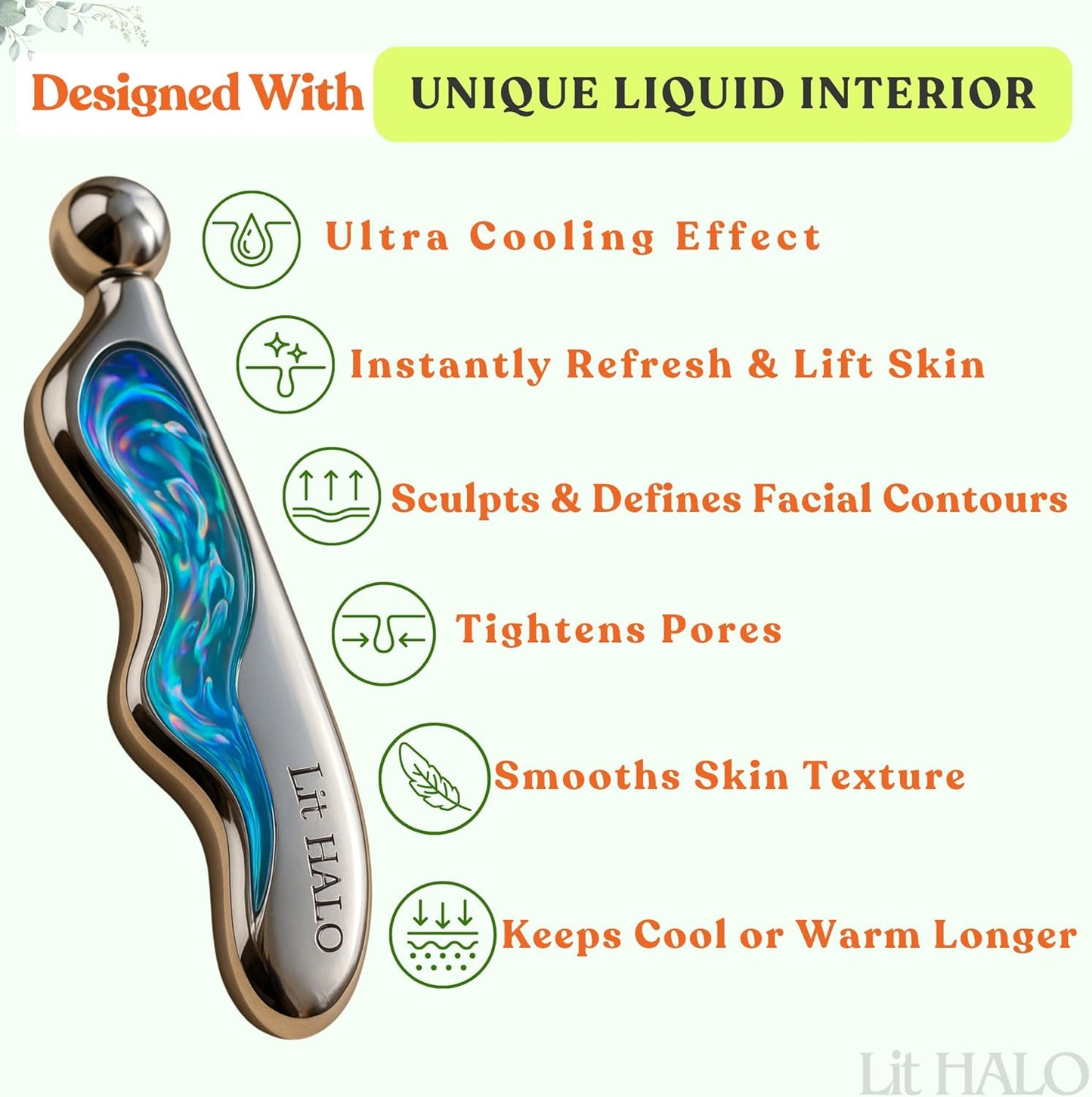 4-in-1 Gua Sha Massager: Stainless Steel Cryo Gua Sha Facial Tools for Face, Neck, Body – Lymphatic Drainage Massager, Facial Roller, Reduce Puffiness, Improve Circulation Beauty Tools