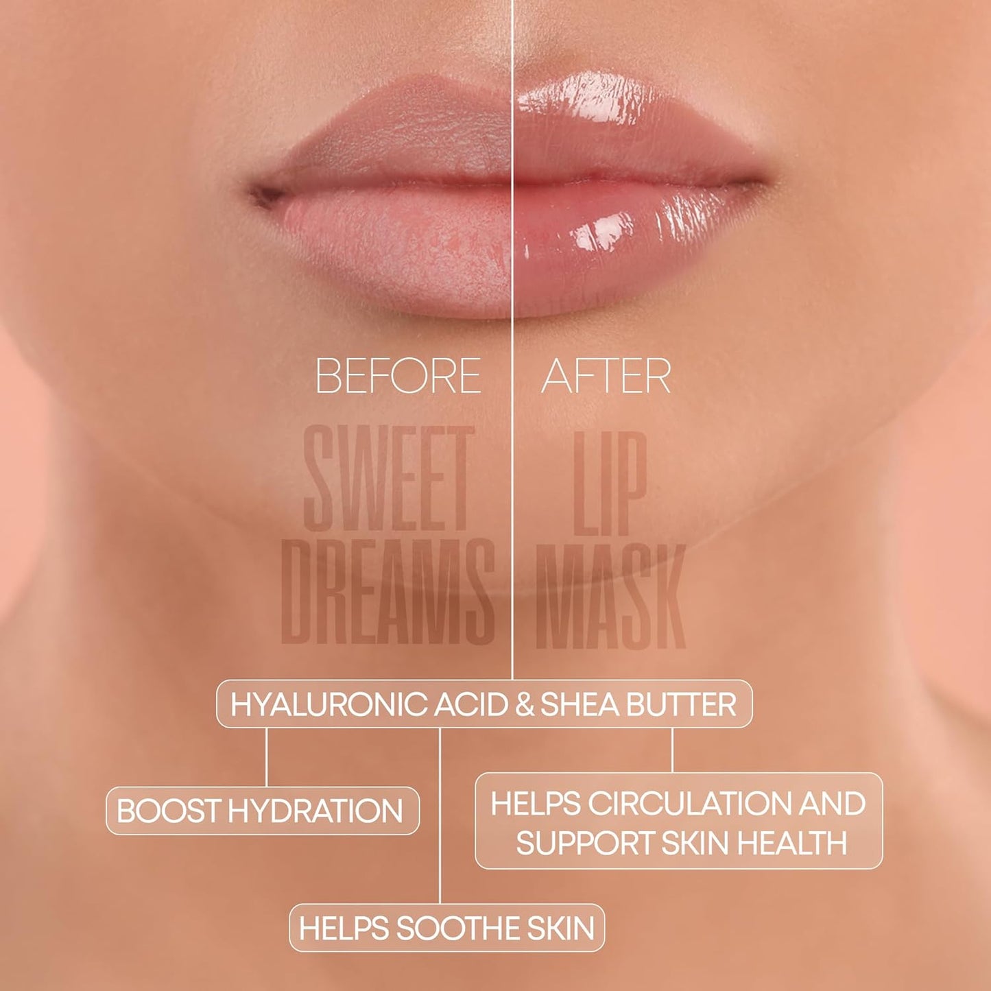 W7 Sweet Dreams Overnight Watermelon Swirl Lip Mask - Watermelon Fruit Extract & Hyaluronic Acid - For Hydrated, Full Looking & Irresistible Lips