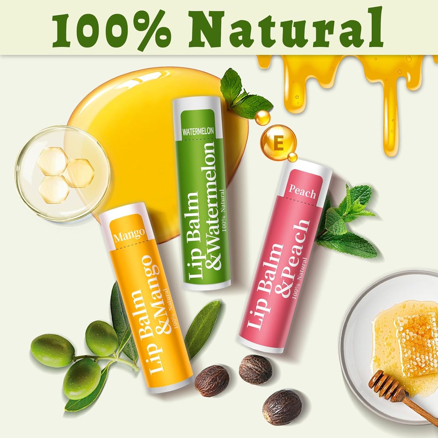 20 Pack Lip Balm, 12 Flavored Natural Lip Balm Bulk Set, Moisturizing Bulk Mini Balm Pack for Dry Cracked Lips,Hydrating for Gifts Party Favors(4.2g/0.15oz)