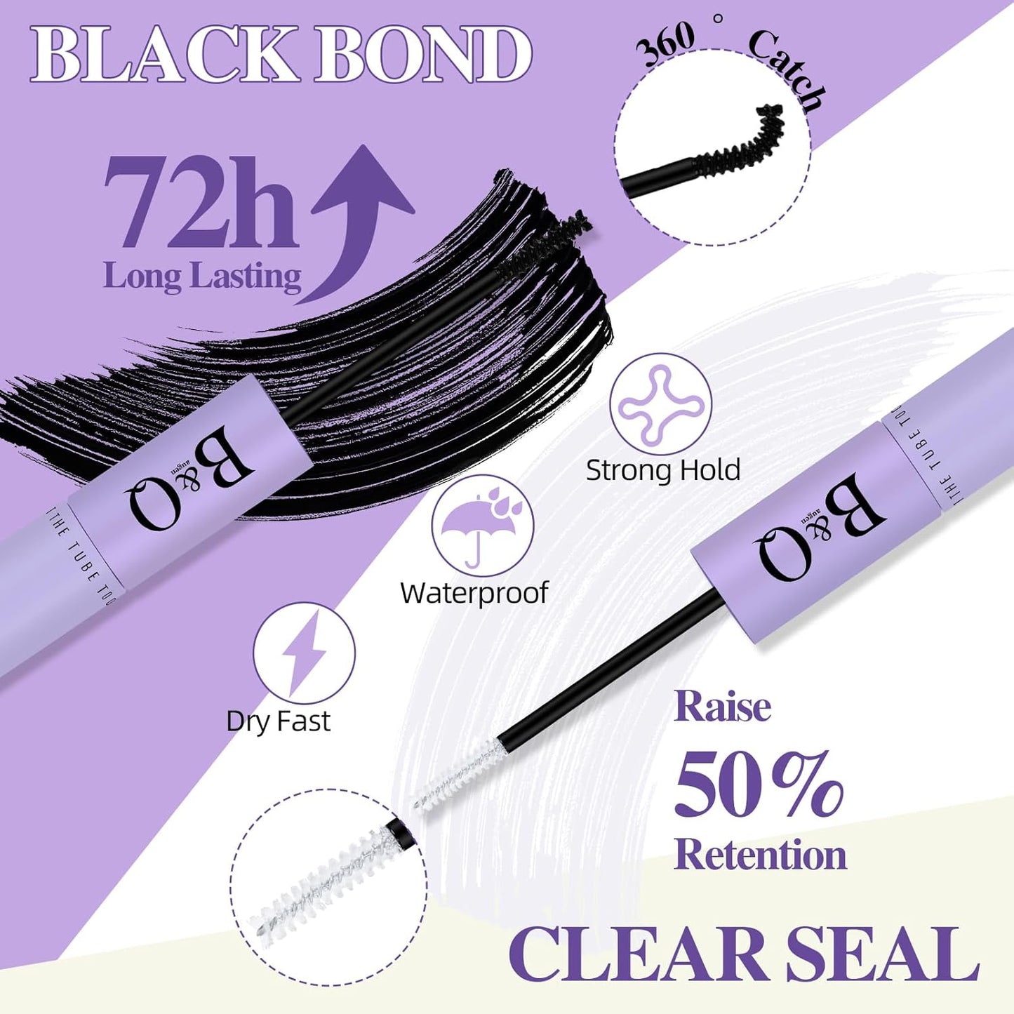 B&Qaugen Lash Clusters Kit 192PCS Lash Extension Kit 3D Eyelash Extension Kit 100D 10-18 Mixed Wispy DIY Lash Extension Kit Voluem Thick Waterproof Lash Clusters Kit (100D-D-10-18MIX)