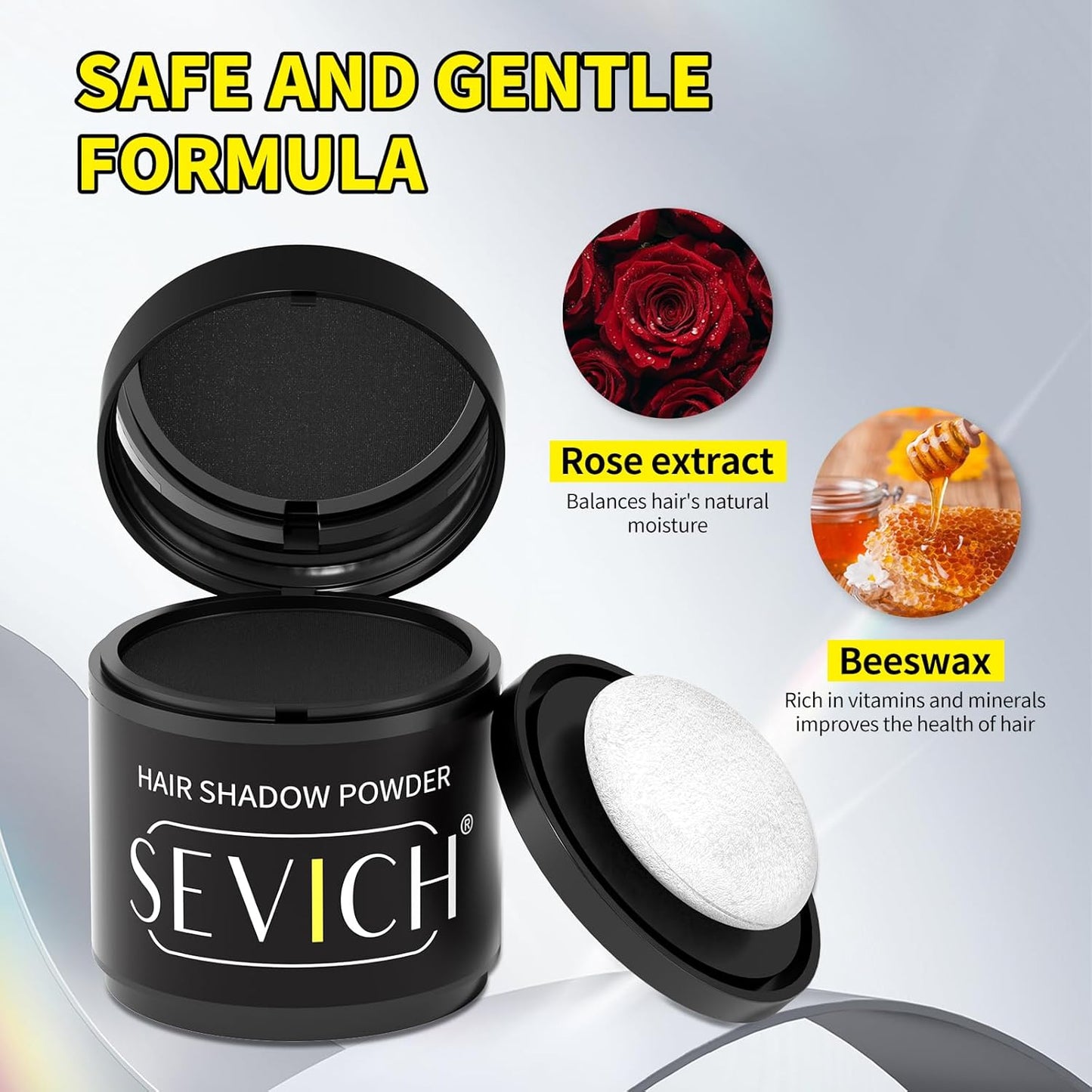 Sevich Hairline Powder 10g Large Capacity,Instantly Conceals Hair Loss,Root Touch up Powder,Hair Shadow Toppers for Women & Men Thinning Gray Hair,48H Makeup Lasting,1 Box = 2.5 Boxes,Brown