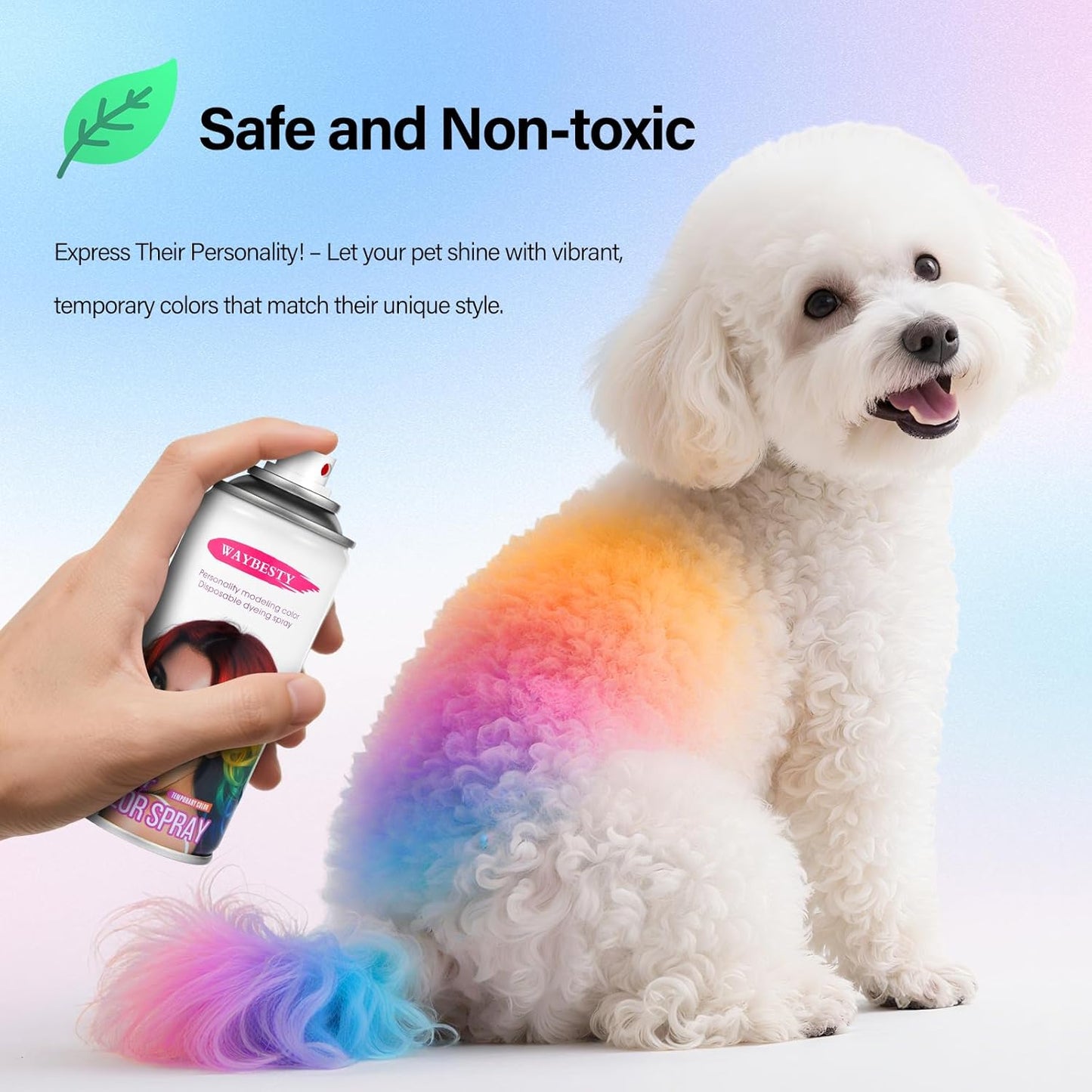 One-Day Hair Color Spray For Kids Women Men, Temporary Hair Dye Washable Hair Wax Color Non-Sticky For Cosplay Party DIY, Christmas Party, Halloween Crazy Hair Day (Silver, 4.06 oz)