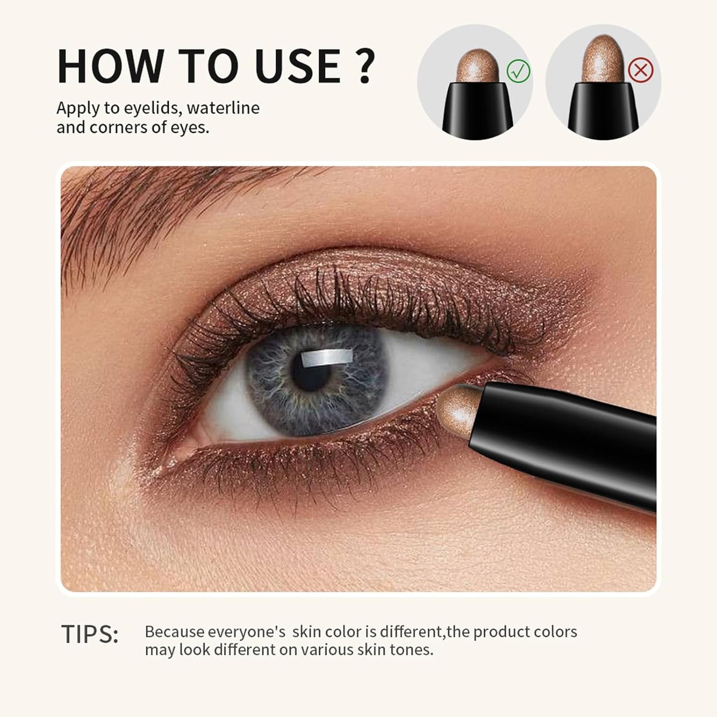 Eyeshadow Stick, Shimmer and Matte Cream Eye Shadow Brightener Sticks Eyeliner Pencil Crayon, Waterproof Long Lasting Eye Highlighter Stick Makeup,0.056 Oz(#4-Bottle Green)