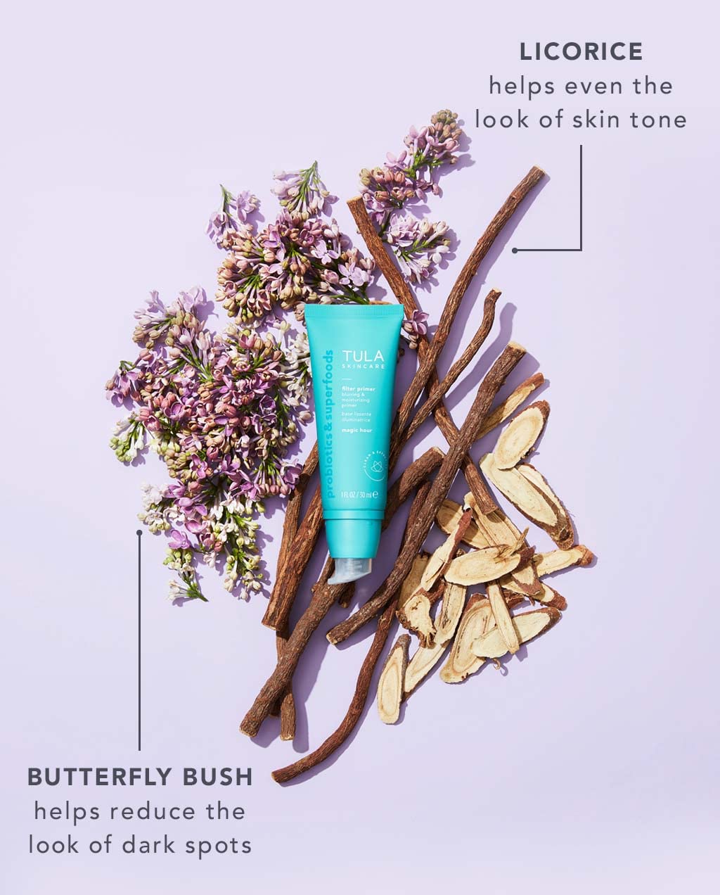 TULA Skin Care Face Filter Blurring and Moisturizing Primer - Supersize Magic Hour, Evens the Appearance of Skin Tone & Redness, Hydrates & Improves Makeup Wear, 2.02fl oz