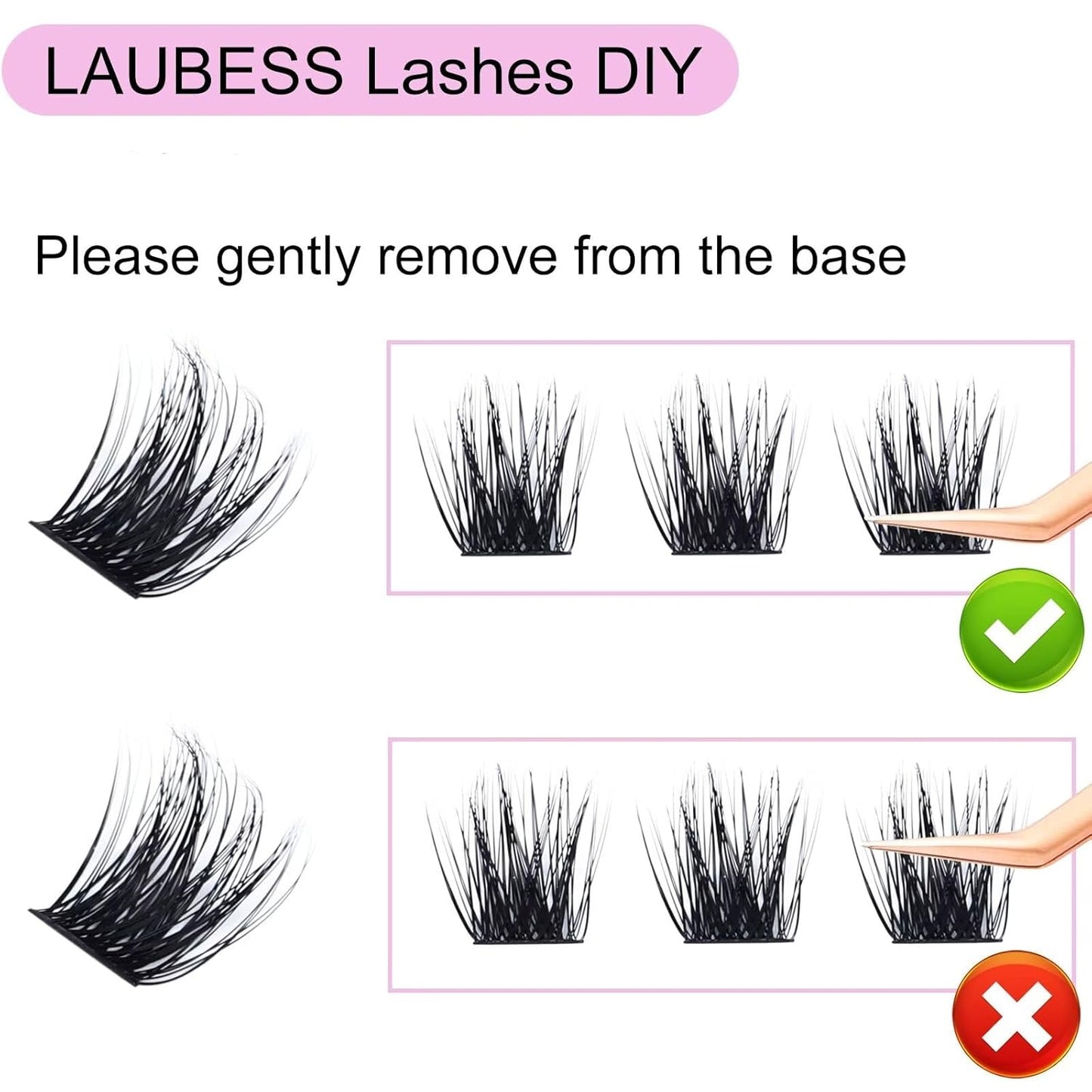 Cluster Lashes 72 Individual Lashes D Curl Lash Clusters Volume Eyelash Clusters DIY Lash Extension Kit Fluffy Cluster Eyelash Extensions (03-0.07D, 12mm)