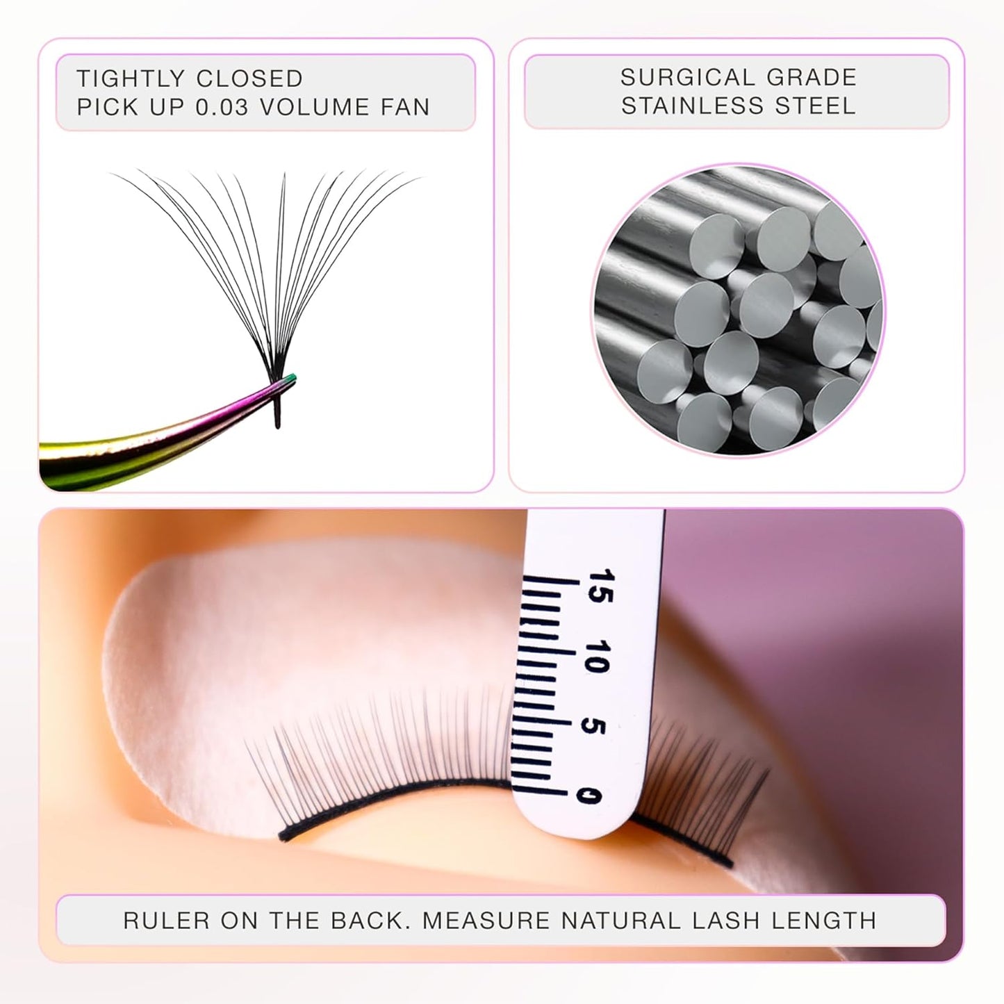 Curacoro Lash Tweezer - Professional & Precision Fiber Tip Grip Lash Tweezers for Eyelash Extensions, Multi Shapes & Purposes Tweezers for Volume, Isolation & Classic Lashes (Galaxy, The Good Angle)