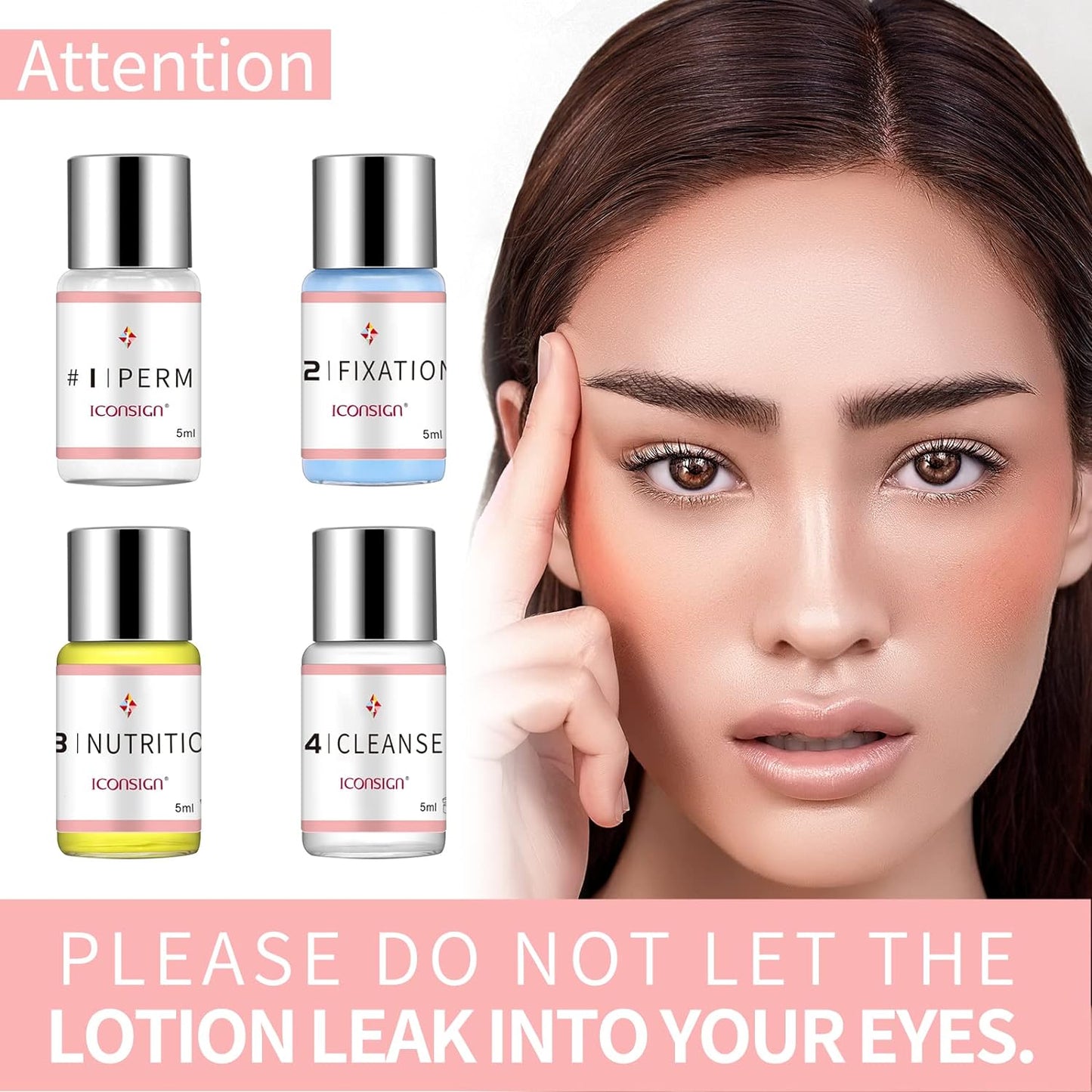 ICONSIGN 2025 Upgraded Lash Lift Kit, Professional Semi-Permanent Curling Eyelash Perm Kit Suitable for Salon & Home Use