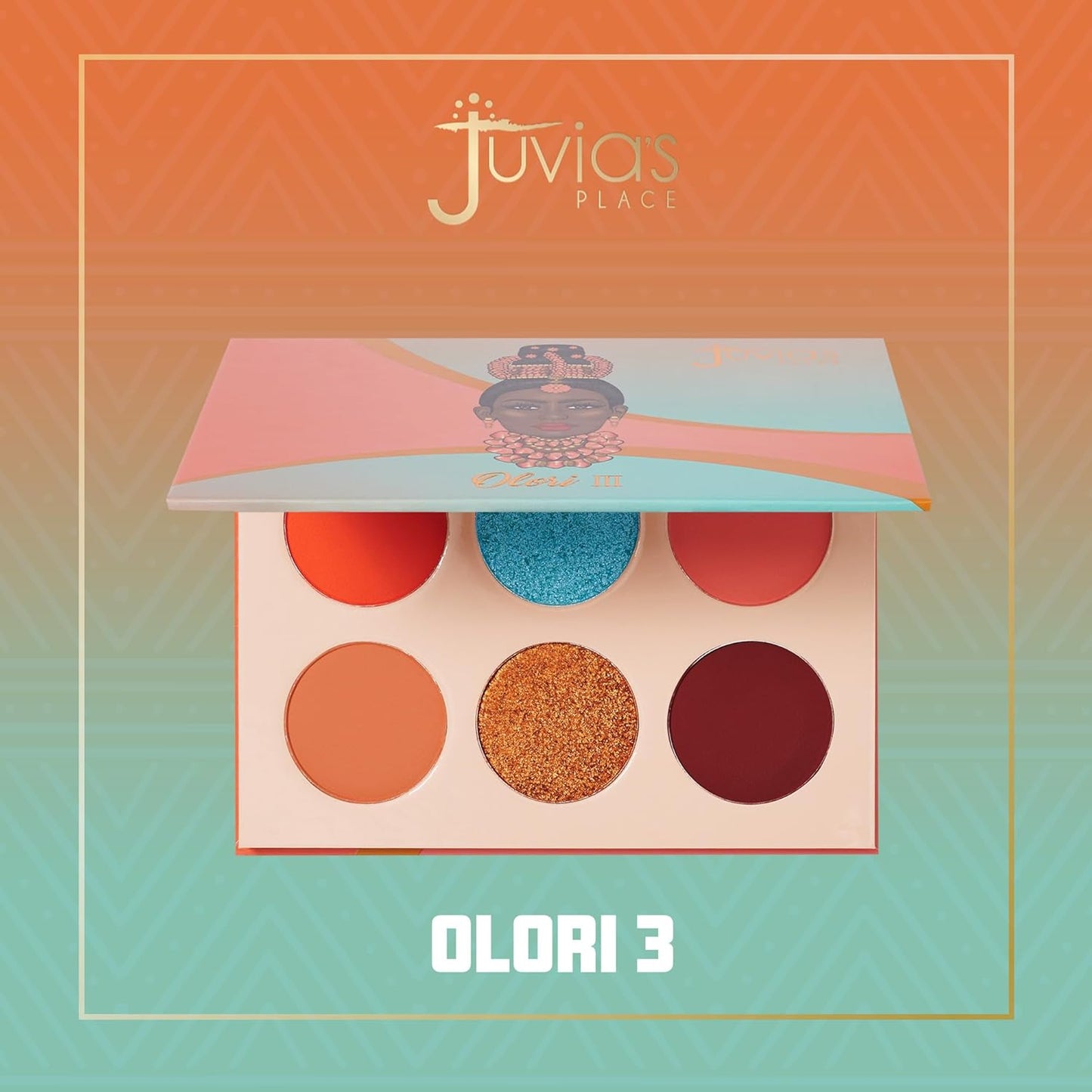 Juvia's Place Olori 3 - Coral, brown, Bronze, Shades of 6, Eyeshadow Palette, Professional Eye Makeup, Pigmented Eyeshadow Palette, Makeup Palette for Eye Color & Shine, Pressed Eyeshadow Cosmetics