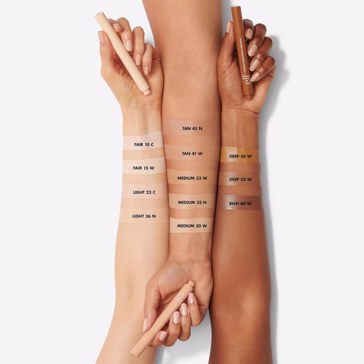 e.l.f. Flawless Brightening Concealer, Illuminating & Highlighting Face Makeup, Conceals Dark Under Eye Circles, Medium 30 W, 0.07 Fl Oz