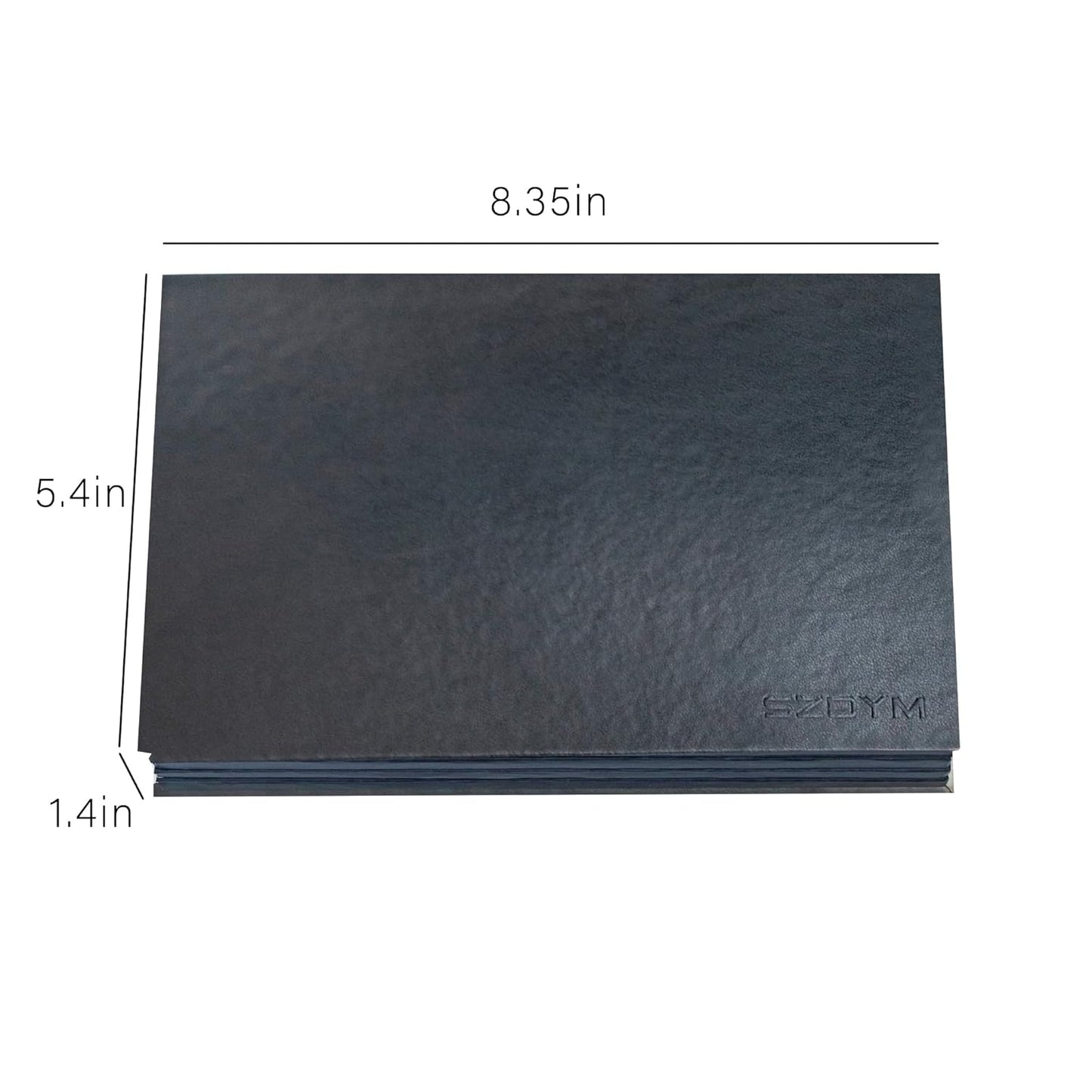 4 layers Empty magnetic Book Shaped palette （Black PU leather surface）with Depotting Spatula and 100 piece Metal Stickers