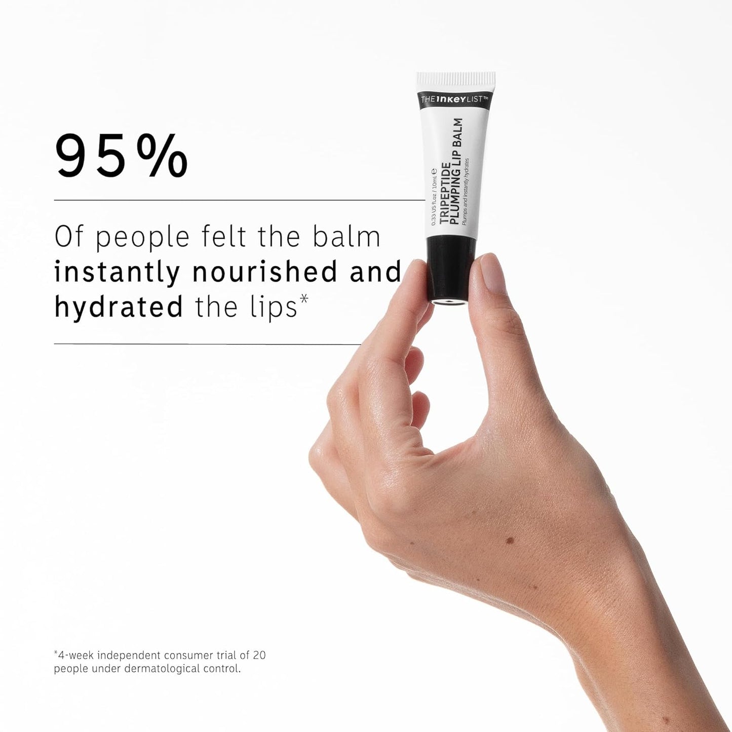 The INKEY List Tripeptide Plumping Lip Balm 10ml, Clinically Proven Plumping Tinted Lip Care, Hydrates Dry Cracked Lips, Vegan & Cruelty Free, Berry Tint