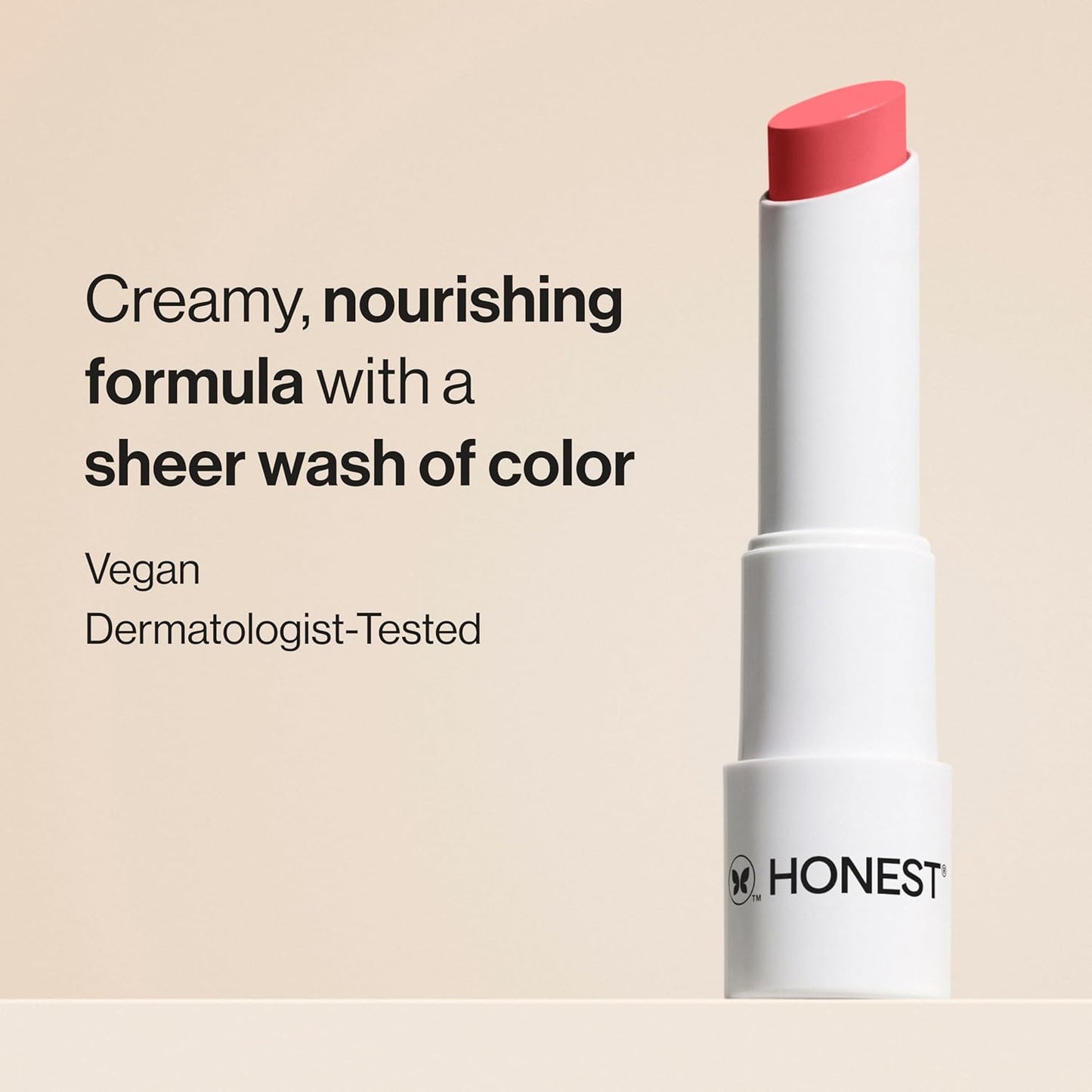 Honest Beauty Moisturizing Vegan Tinted Lip Balm | Antioxidant-rich Acai Extracts + Avocado Oil | Paraben Free + Cruelty Free | Summer Melon