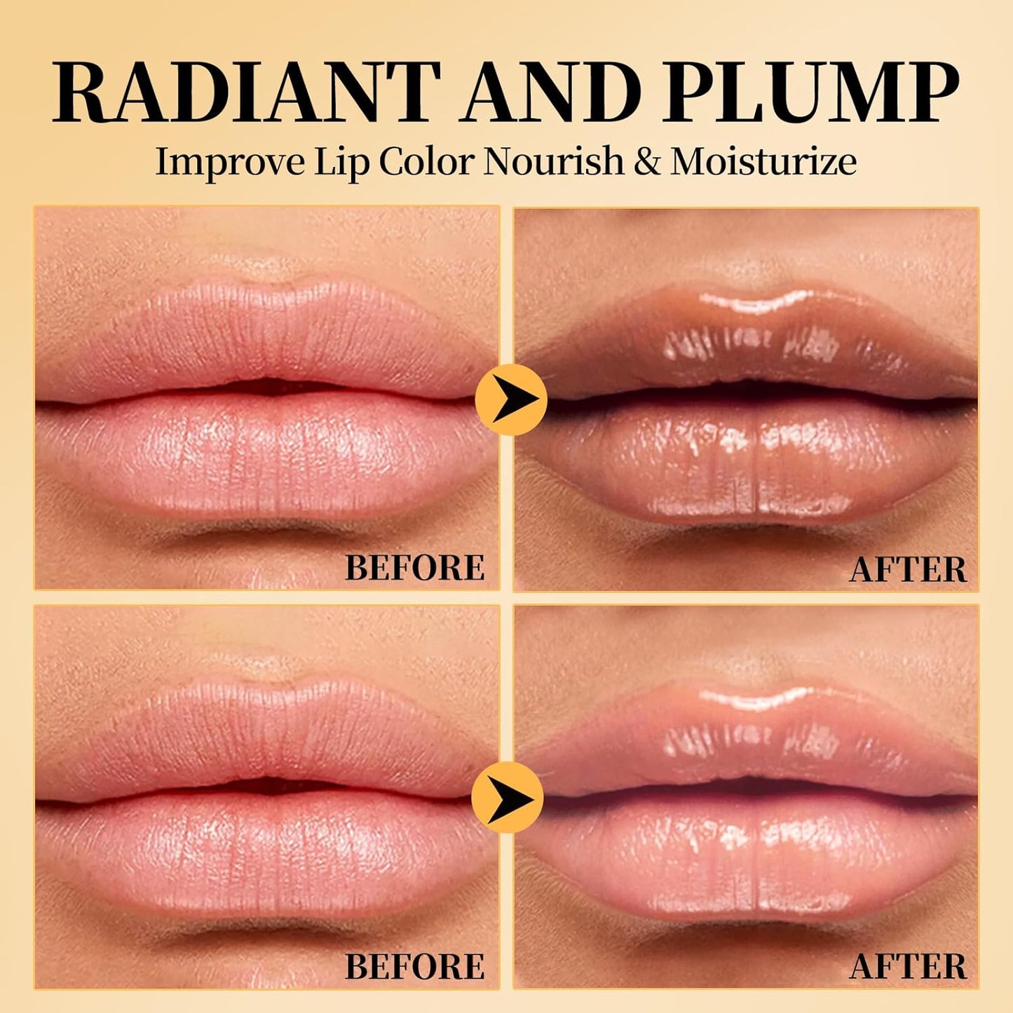 2Pcs Honey Lipstick Tinted Lip Balm, Deep Moisturizing Honey Lip Balm, Nourishing and Hydrating Lip Gloss, Black and Pink honey Hydrating Lipstick for Women