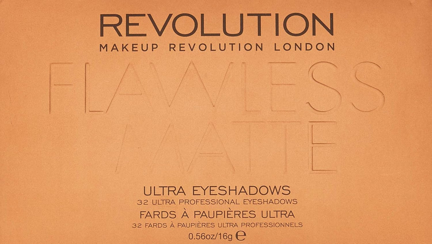 Makeup Revolution 32 Color Eyeshadow Palette, Flawless Matte