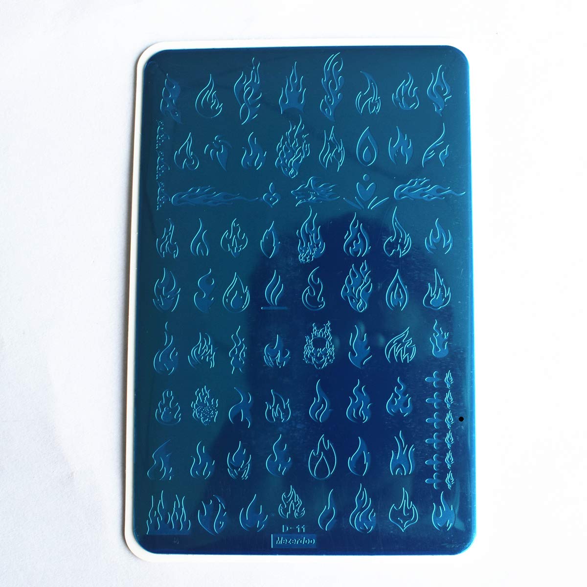 2pcs Large Size Nail Art Image Stamp Stamping Plates Fire Heart Pattern Valentine's Day Nail Stamping Plate Love DIY Nail Stamper Plates Stencil Palm Footprint Manicure Template Tools