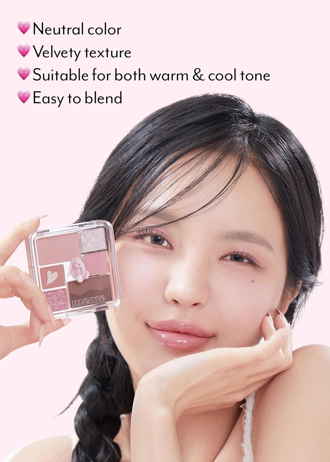 I'M MEME Wonder Soft Layer Palette - 7 Shades | Portable Size, Versatile, Blendable, Neutral Colors with Soft Texture, 01 My Teddy, 0.23 Oz