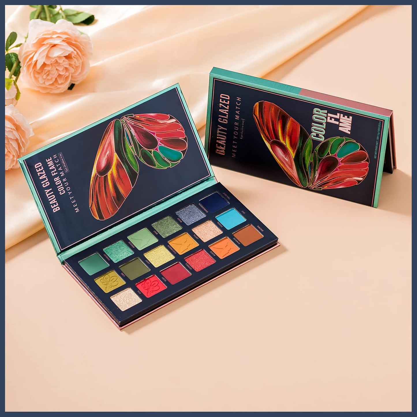 18 Colors Eyeshadow Palette, Butterfly Series Highly Pigmented Eye Makeup Palette, Matte Shimmer Metallic Powder Eyeshadow Pallet, Makeup Palette Cosmetics Gift, 111