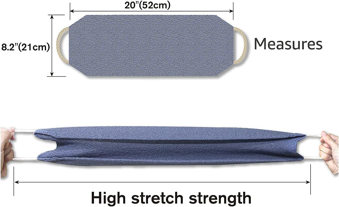 Evridwear Exfoliating Back Scrubber for Shower - Double-Sided Body Scrubber with Handles, Deep Clean, Massage & Exfoliate Back Washer for Men & Women, Invigorates Skin & Circulation