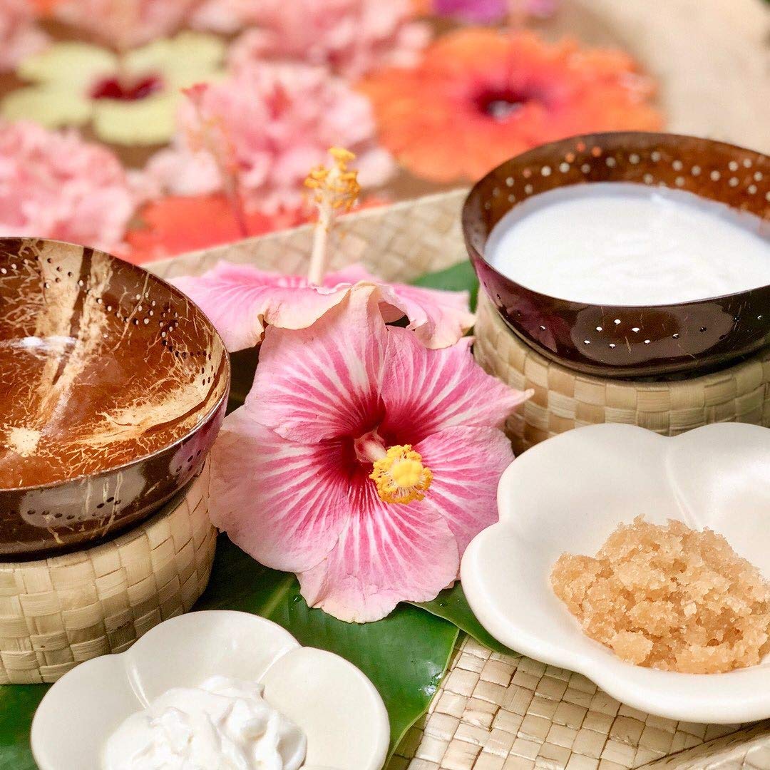 Pure Fiji Spa Gifts for Women and Man - Body Gift Box Include: Sugar Scrub, Bath and Body Oil, Body Butter and Body Lotion, Scent Mango